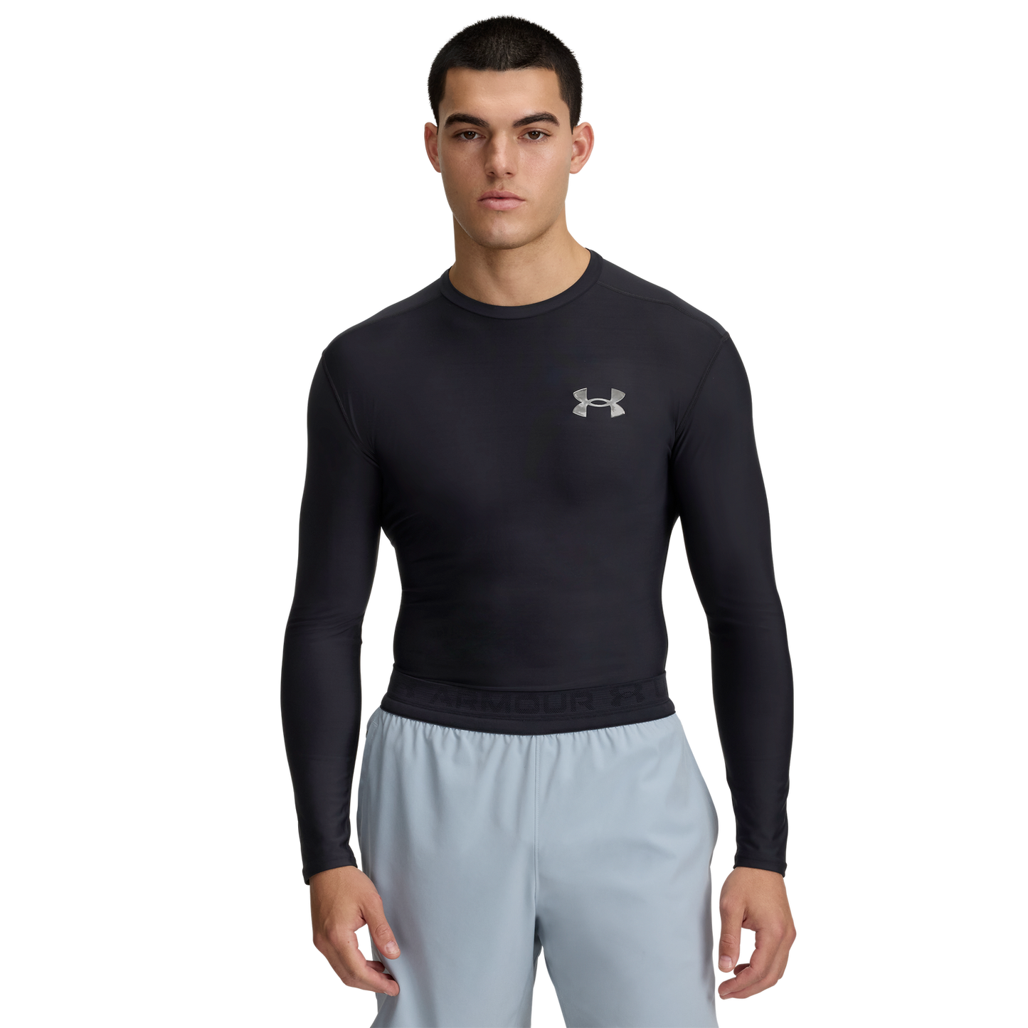 Under Armour Heatgear OG Compression Long Sleeve - Men's - Black/Chrome