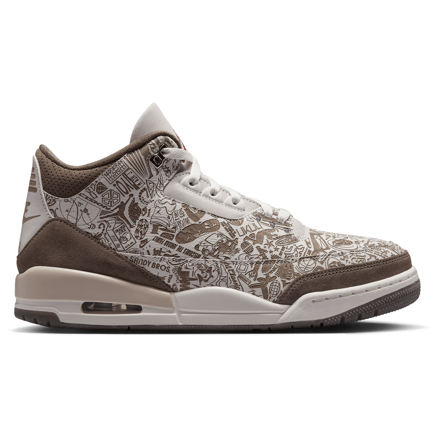 Jordan Air Jordan 3 Retro  - Men's - White/Tan /Red
