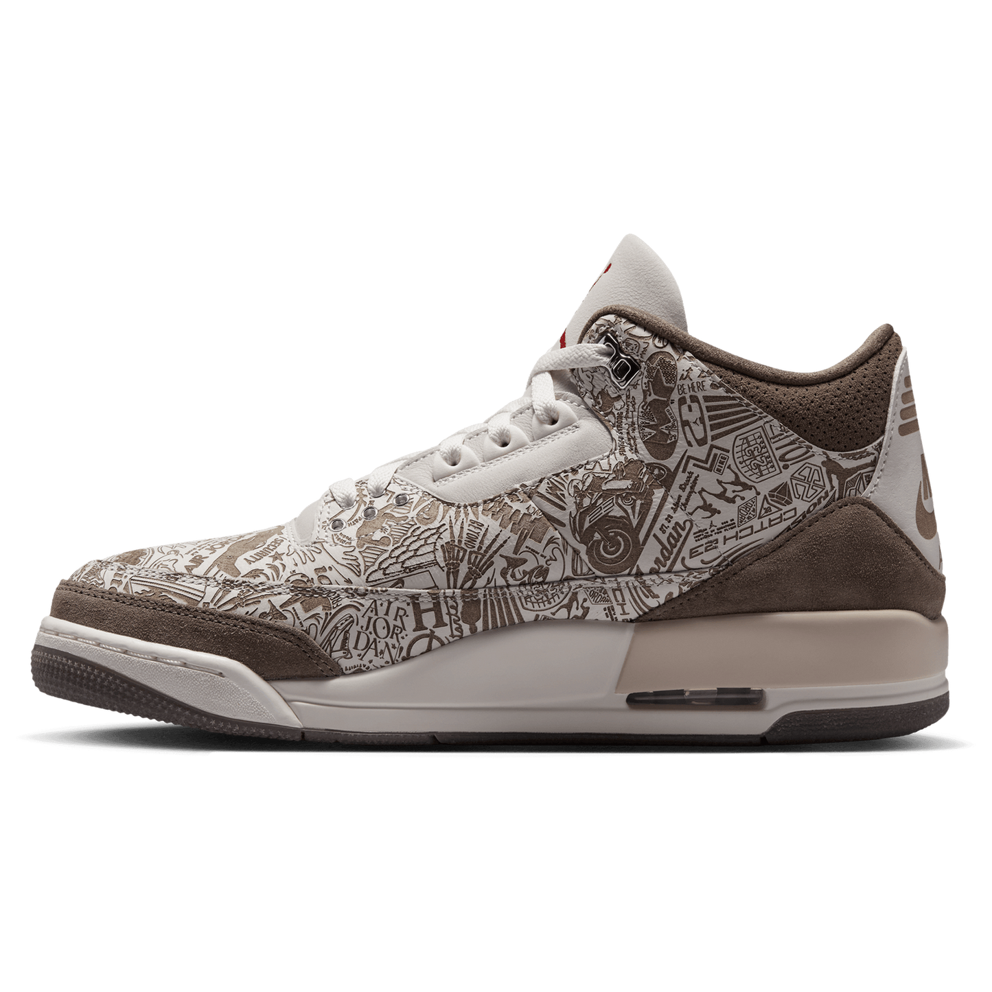 Jordan Air Jordan 3 Retro  - Men's - White/Tan /Red