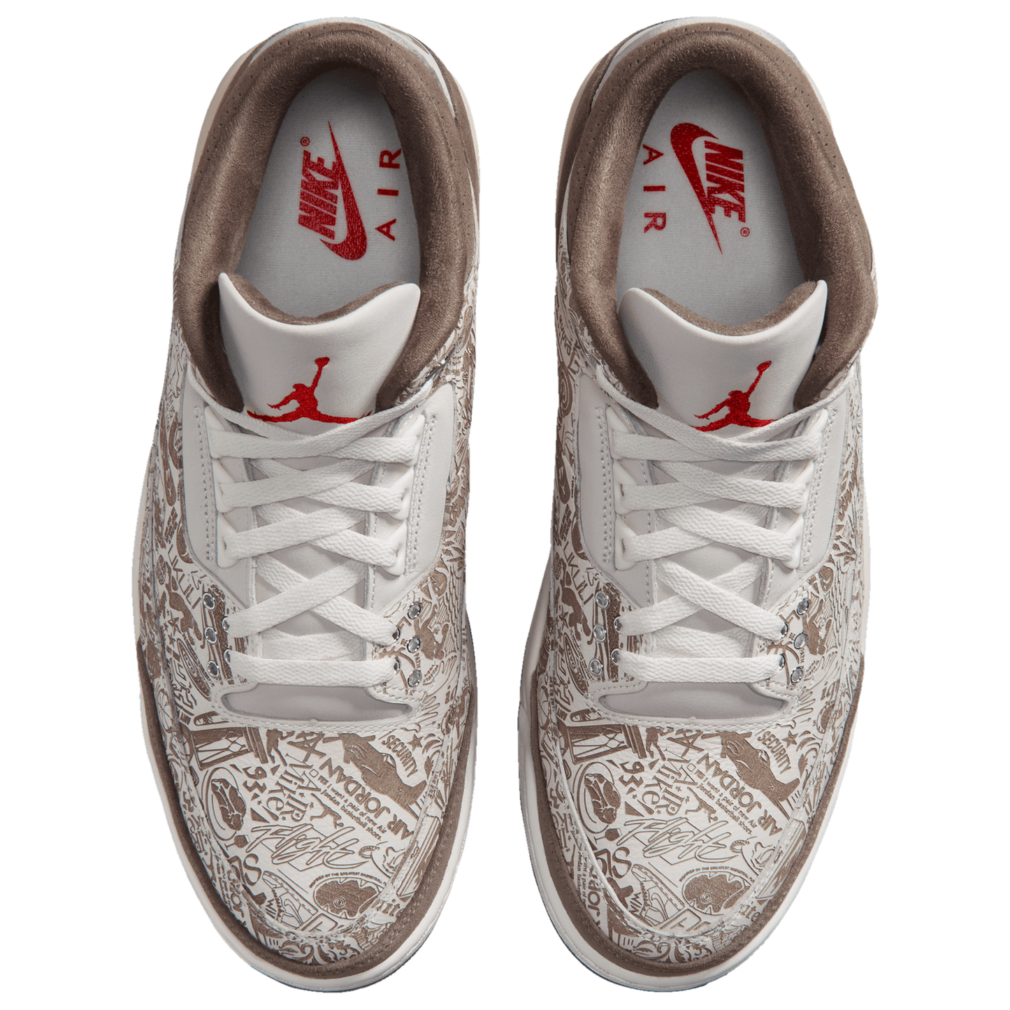 Jordan Air Jordan 3 Retro  - Men's - White/Tan /Red