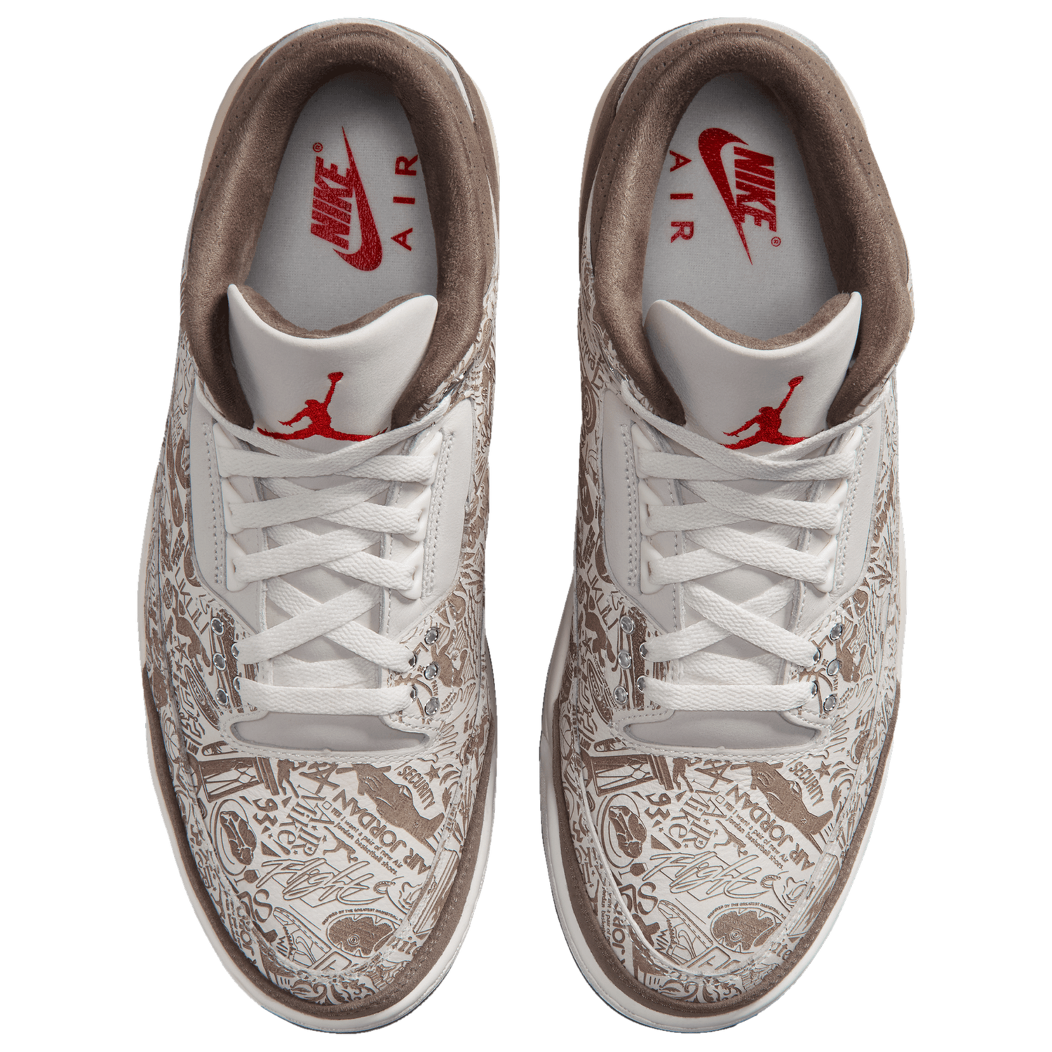 Jordan Air Jordan 3 Retro  - Men's - White/Tan /Red