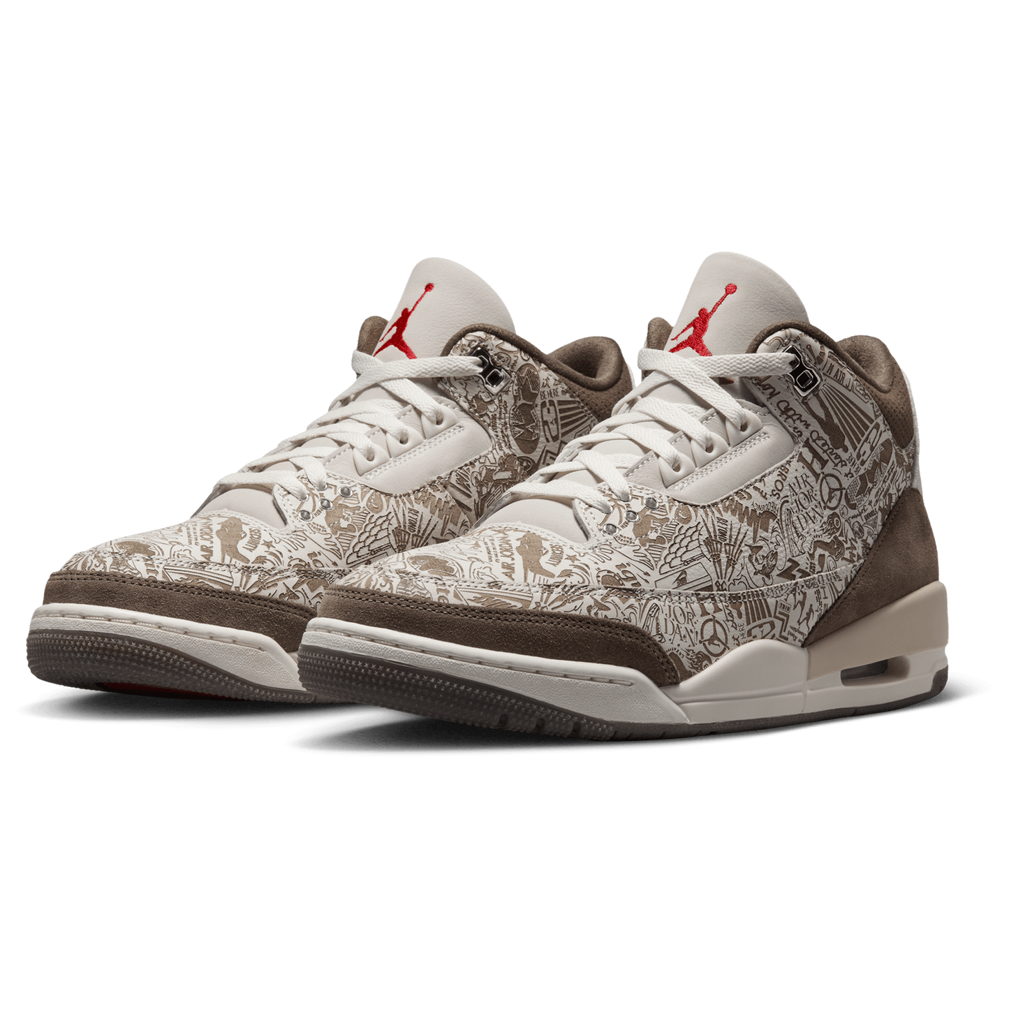 Jordan Air Jordan 3 Retro  - Men's - White/Tan /Red