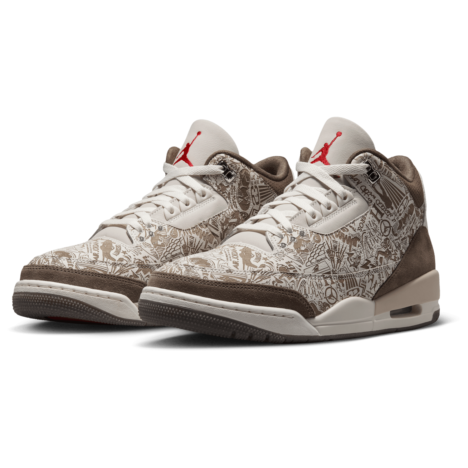 Jordan Air Jordan 3 Retro  - Men's - White/Tan /Red