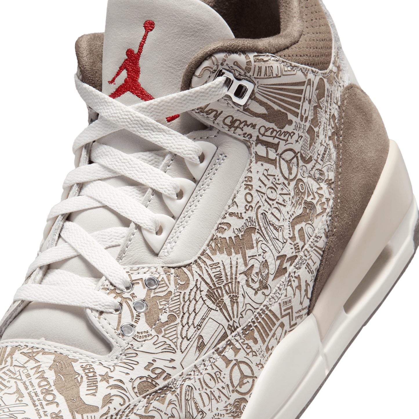 Jordan Air Jordan 3 Retro  - Men's - White/Tan /Red