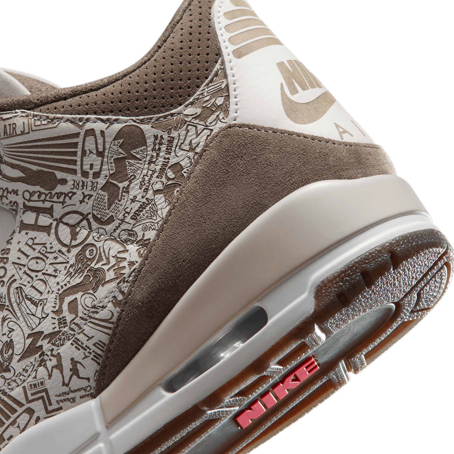 Jordan Air Jordan 3 Retro  - Men's - White/Tan /Red