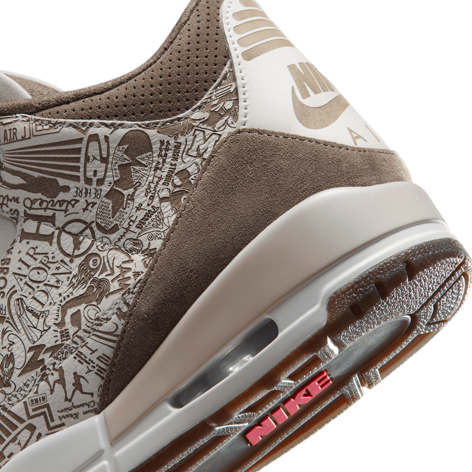 Jordan Air Jordan 3 Retro  - Men's - White/Tan /Red