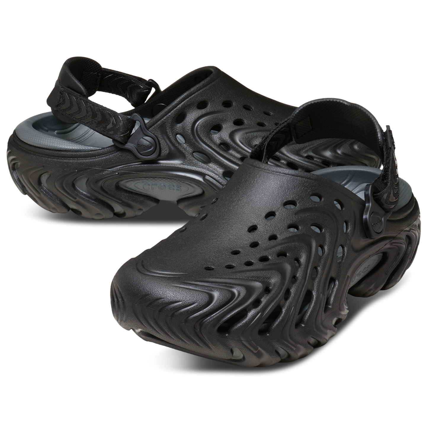 Crocs Echo II Chrome Clogs - Men's - Chrome/Black