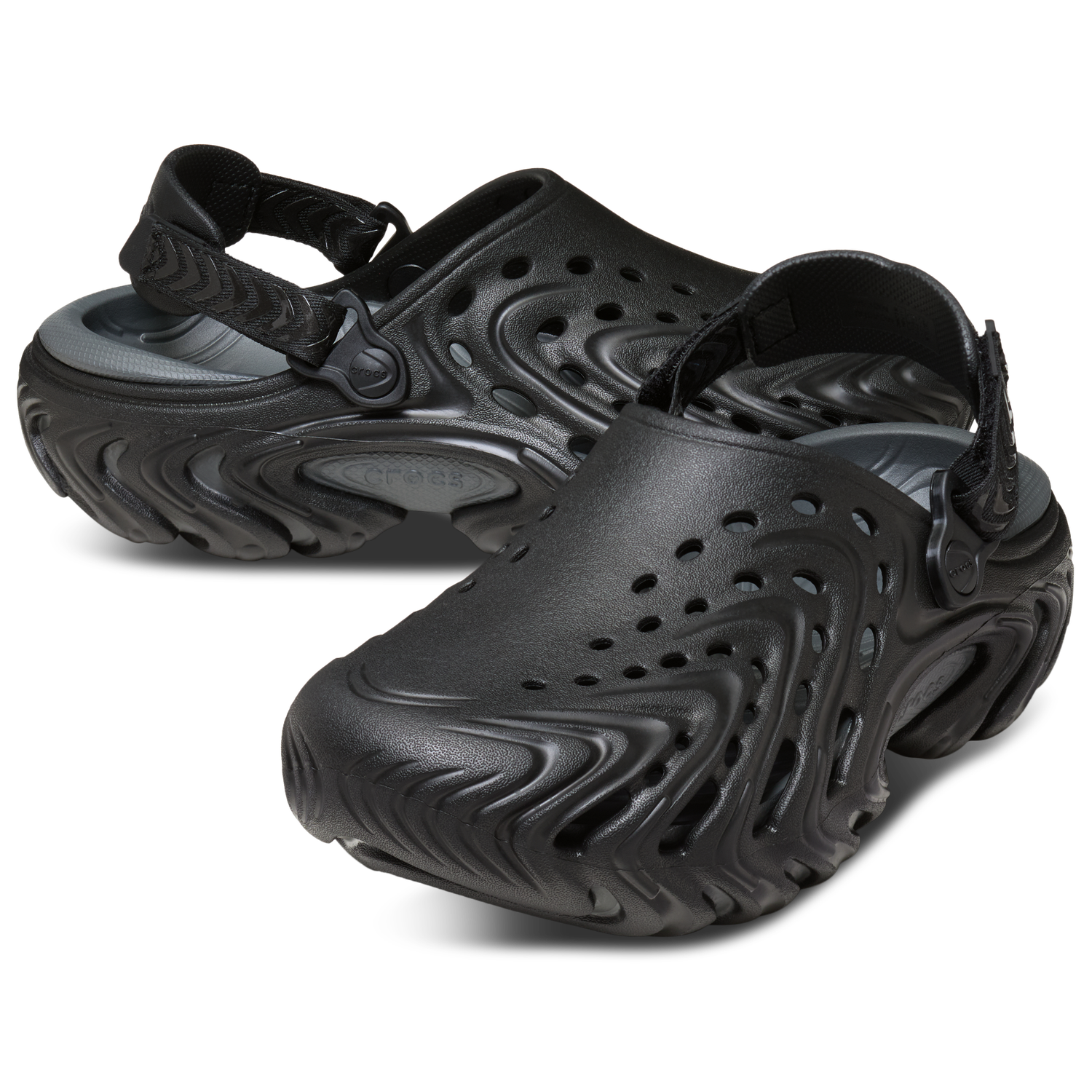 Crocs Echo II Chrome Clogs - Men's - Chrome/Black