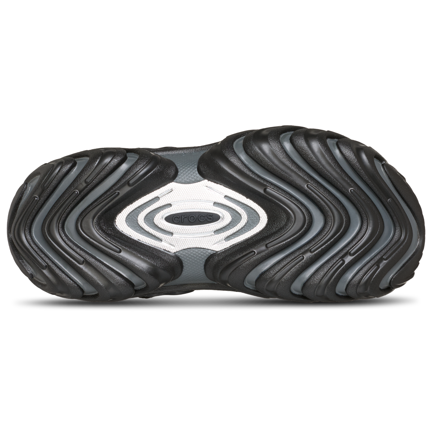 Crocs Echo II Chrome Clogs - Men's - Chrome/Black