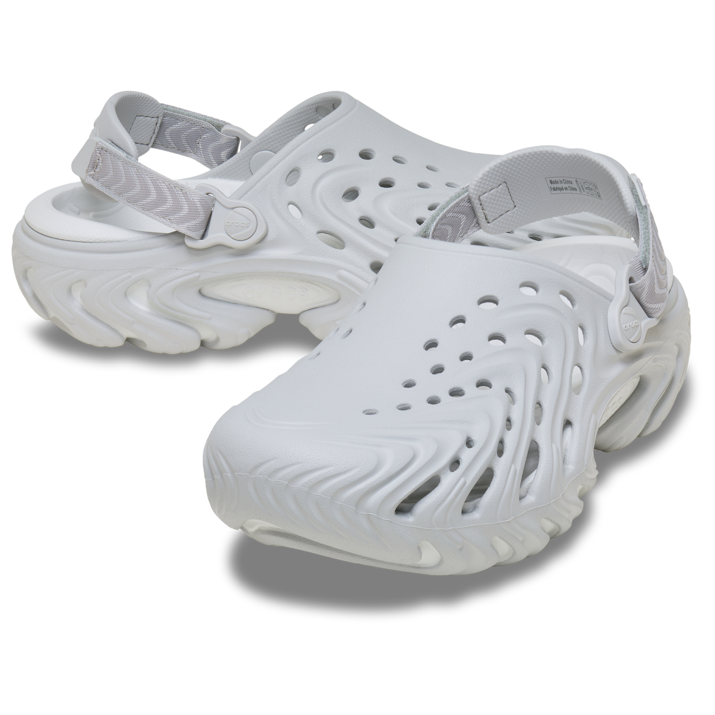 Crocs Echo II Chrome Clogs - Men's - Gray/Atmosphere Chrome