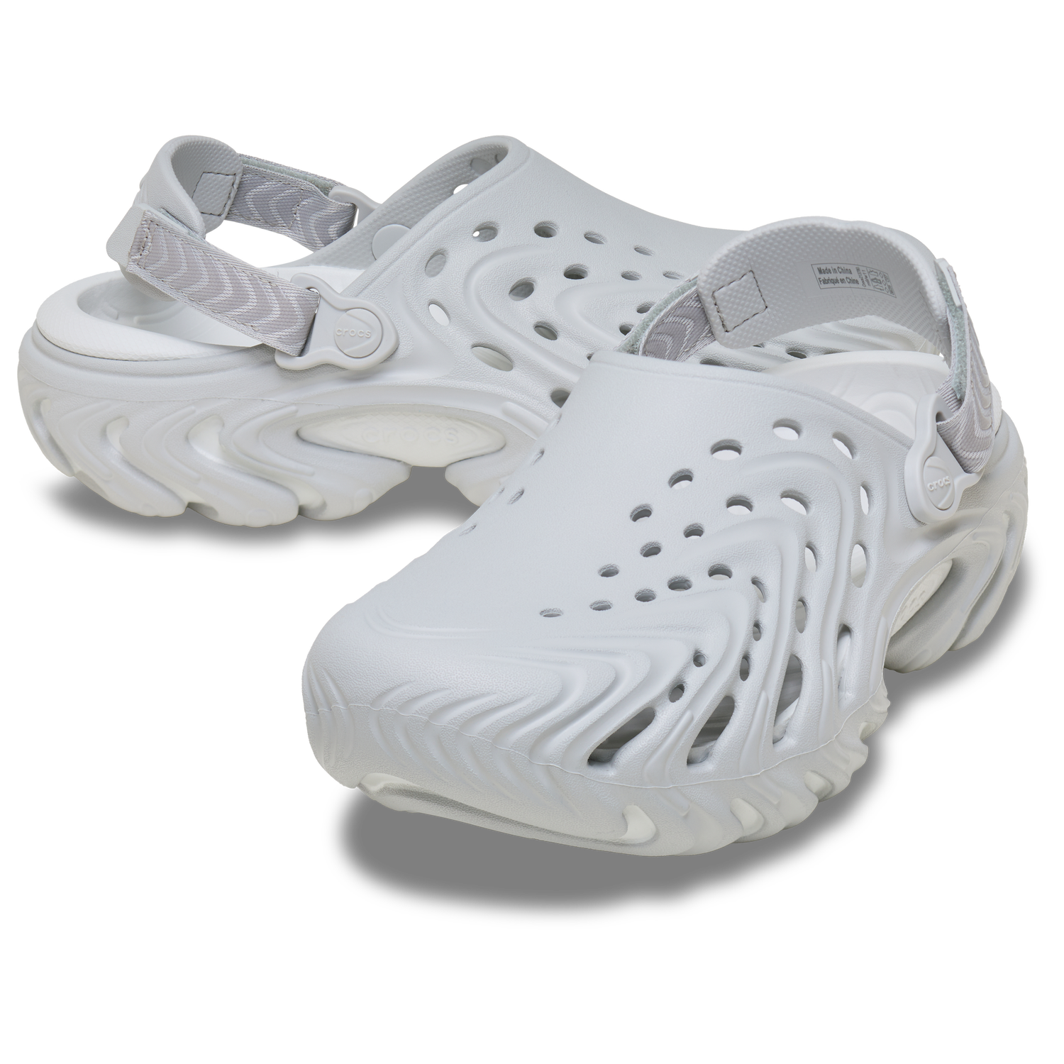 Crocs Echo II Chrome Clogs - Men's - Gray/Atmosphere Chrome