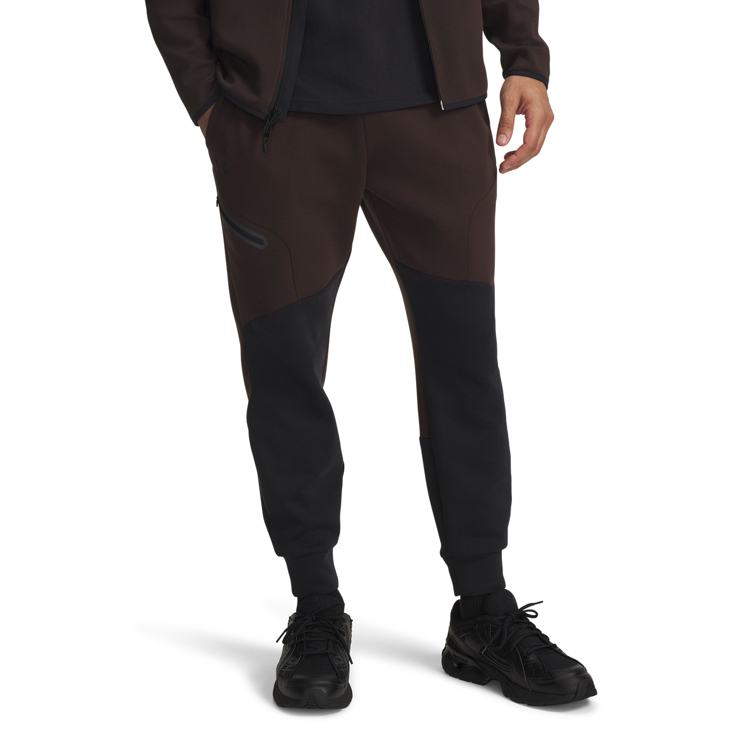 Under Armour Unstoppable Fleece Joggers - Men's - Kona Brown/Black/Black