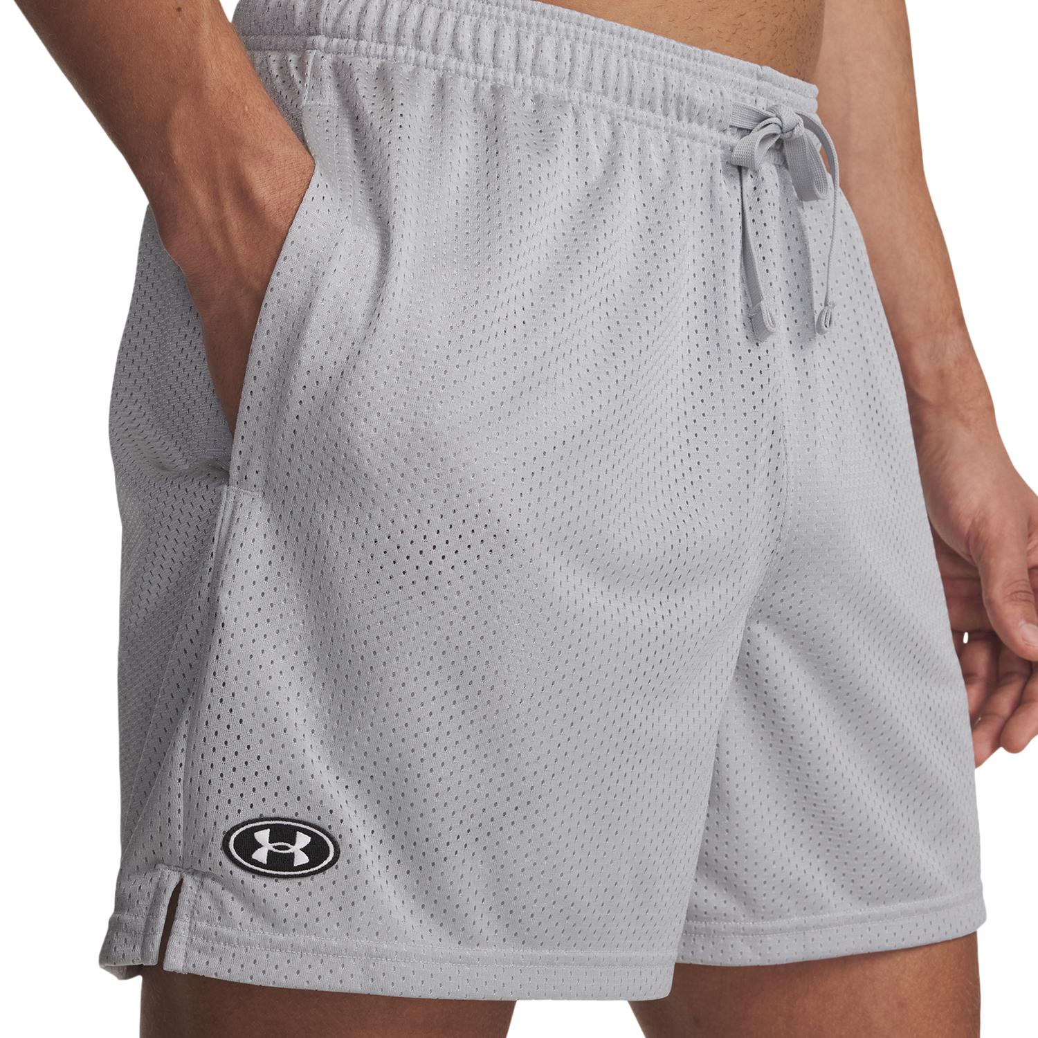 Under Armour Essential Mesh Shorts - Men's - Gray/White