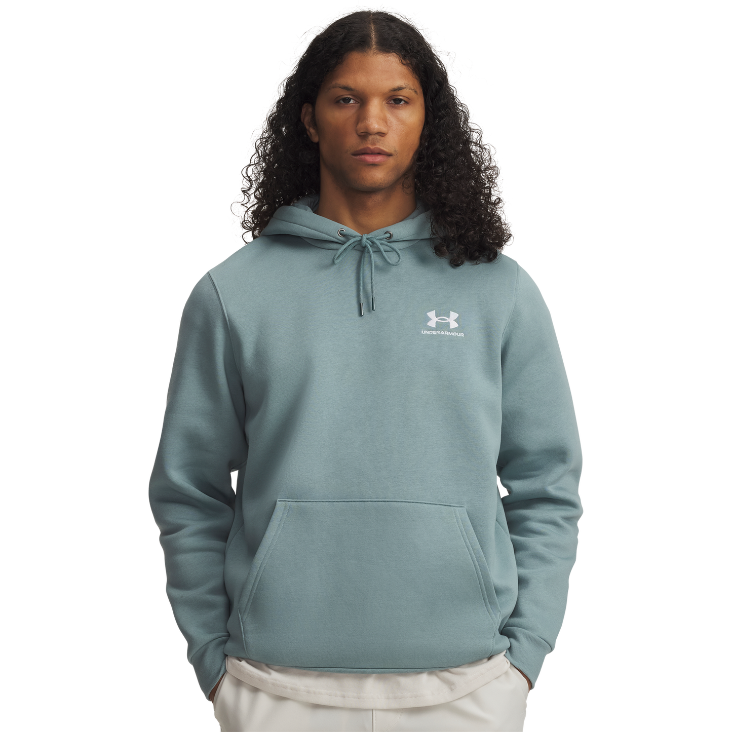 Under Armour Icon Fleece Hoodie - Men's - Serpentine/White