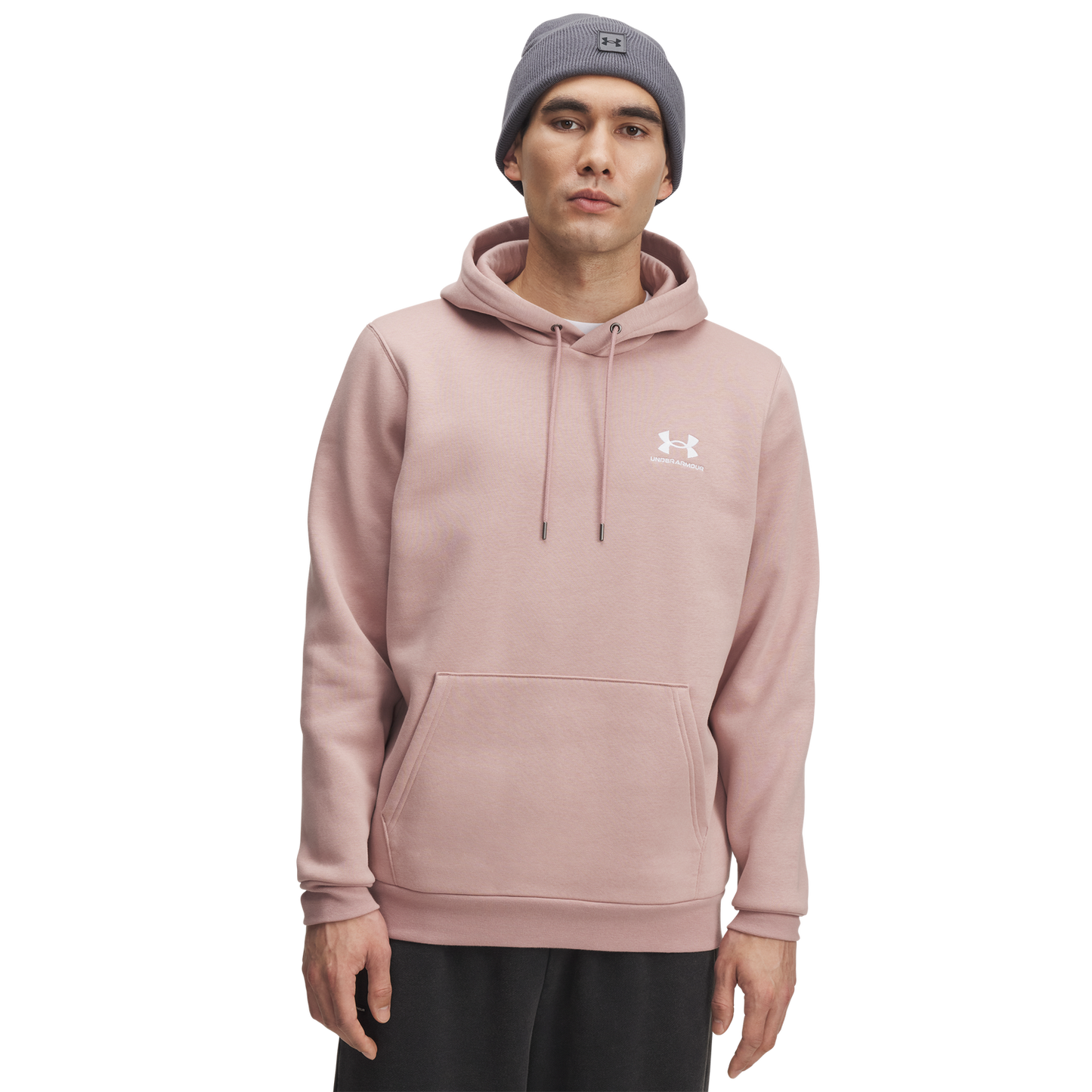 Under Armour Icon Fleece Hoodie - Men's - White/Tourmaline Pink