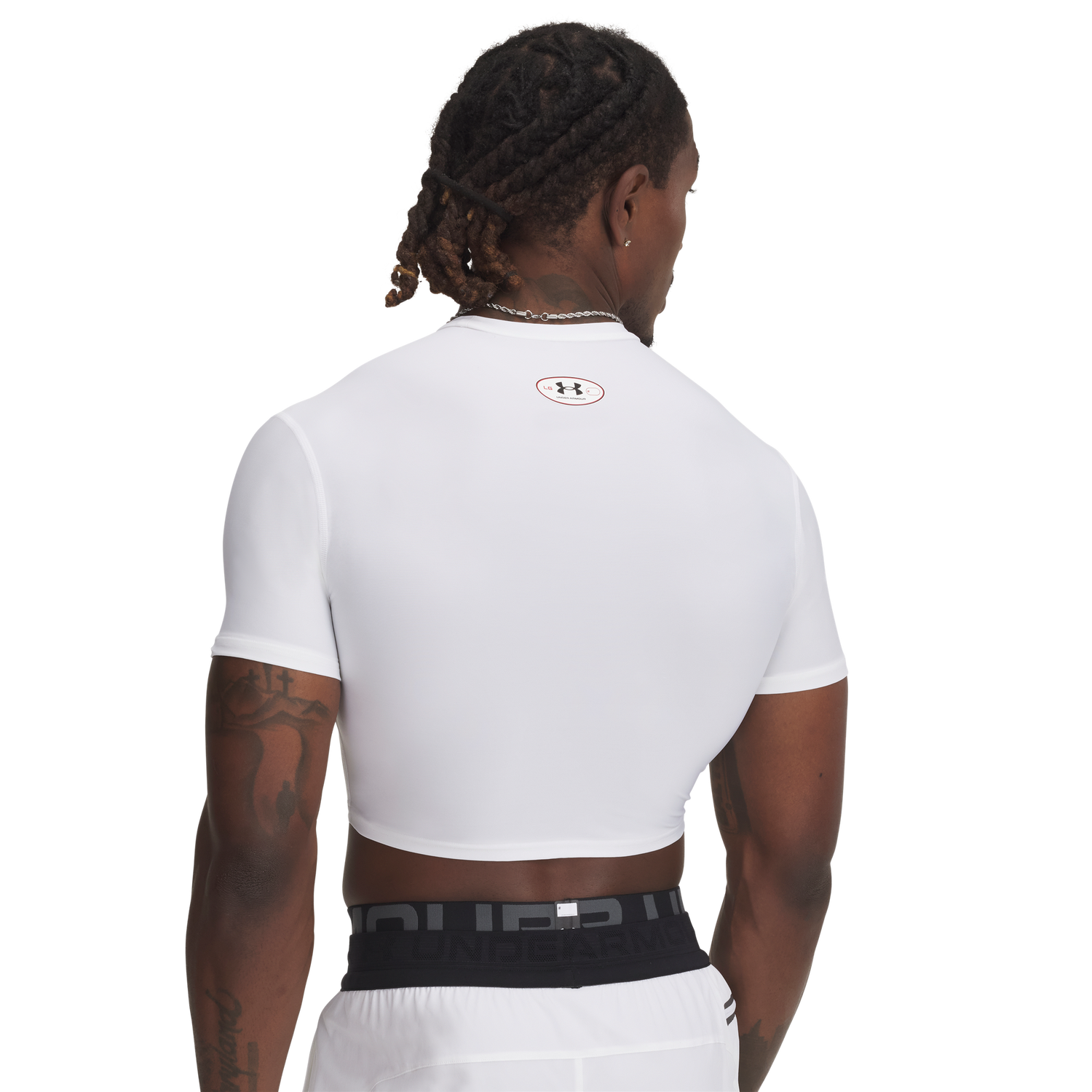 Under Armour Heatgear Og Compression Crop - Men's - White/Black