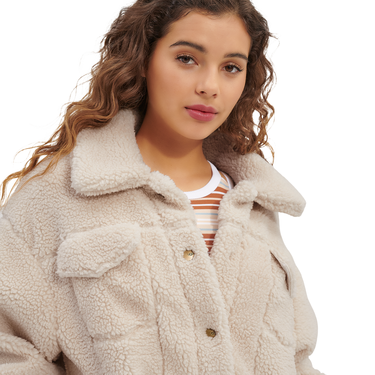 UGG Frankie Sherpa Trucker Jacket - Women's - Natural