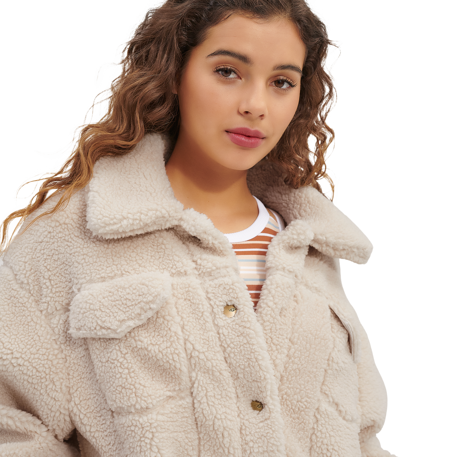 UGG Frankie Sherpa Trucker Jacket - Women's - Natural