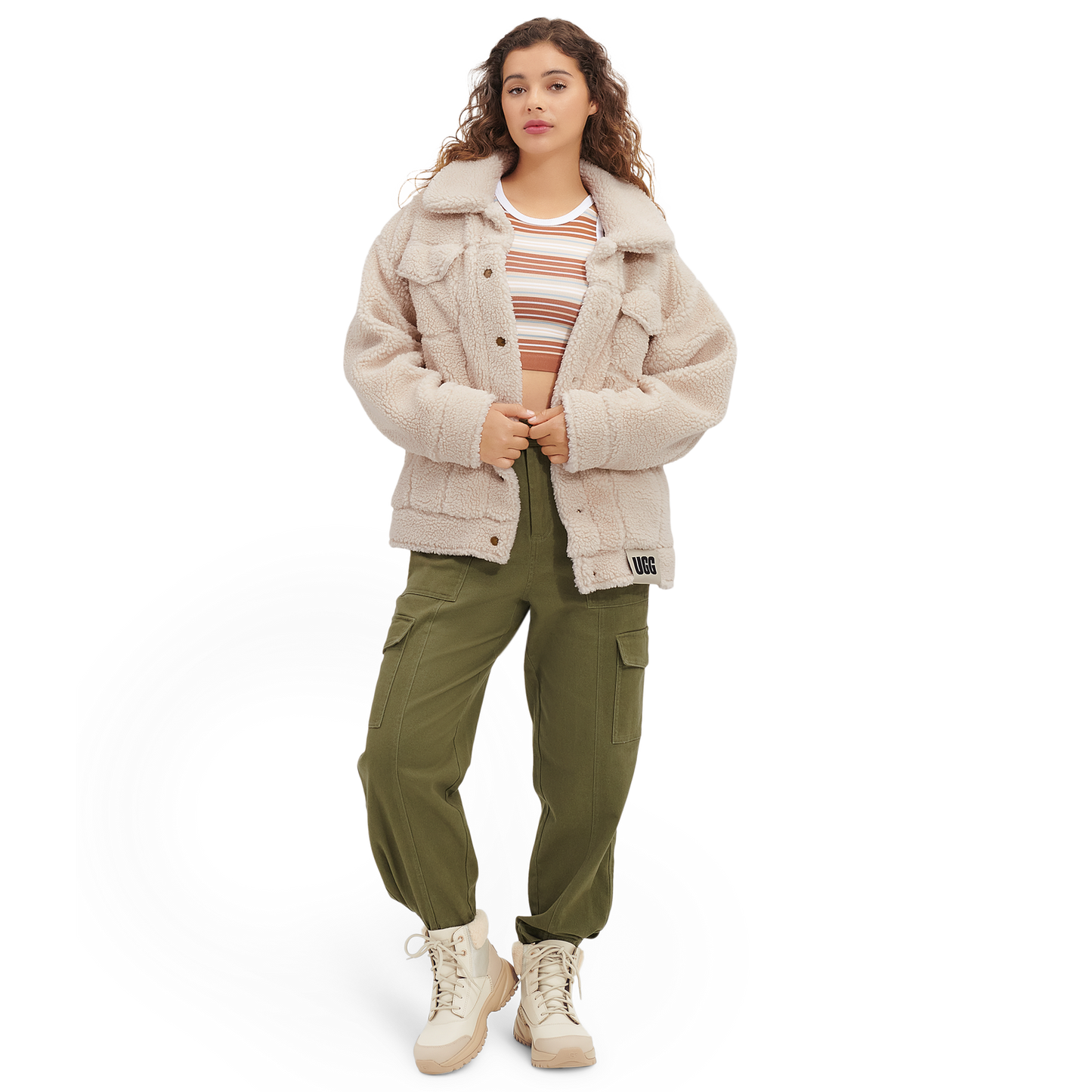 UGG Frankie Sherpa Trucker Jacket - Women's - Natural