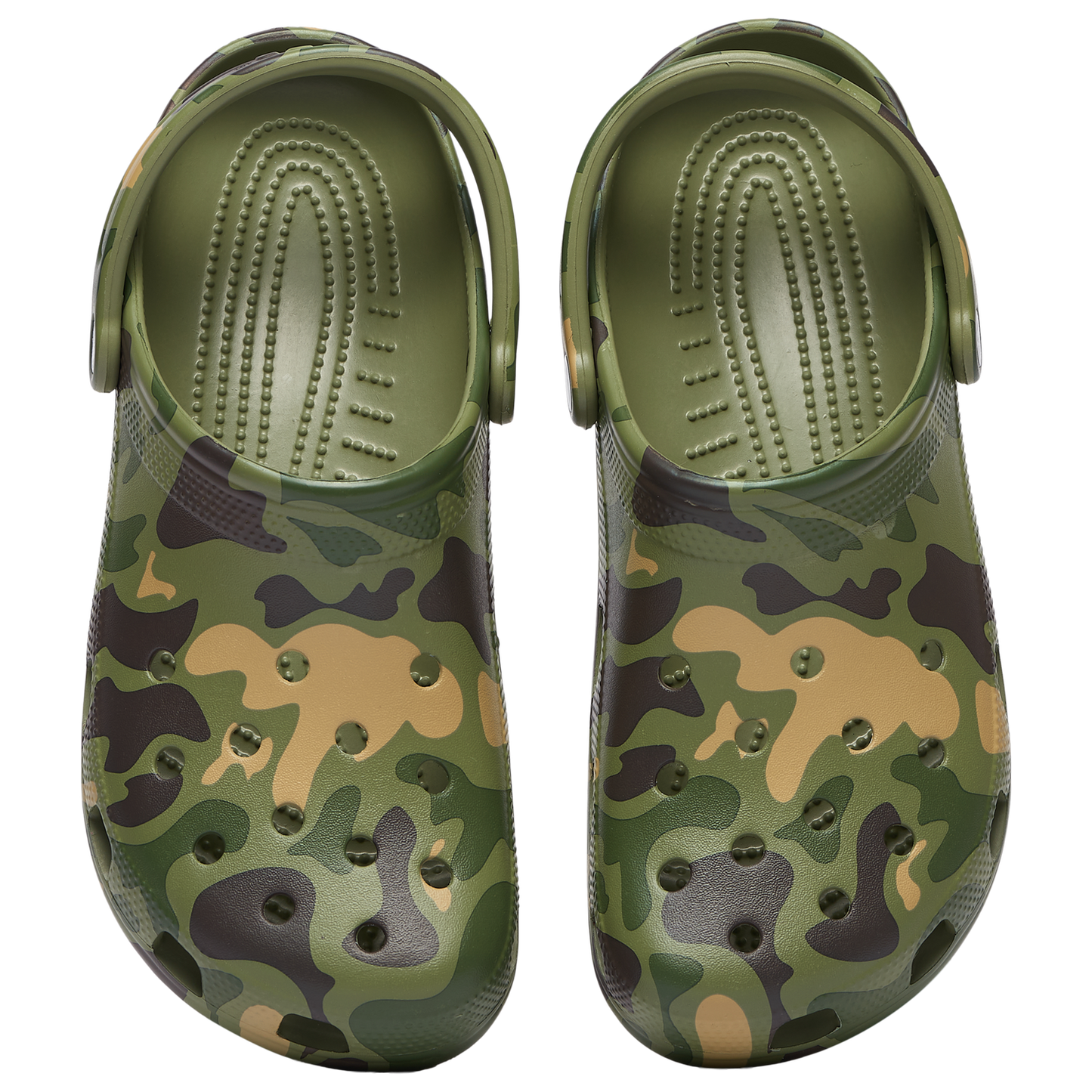 Crocs Classic Clogs Duck Camo - Men's - Cargo Green/Black/White