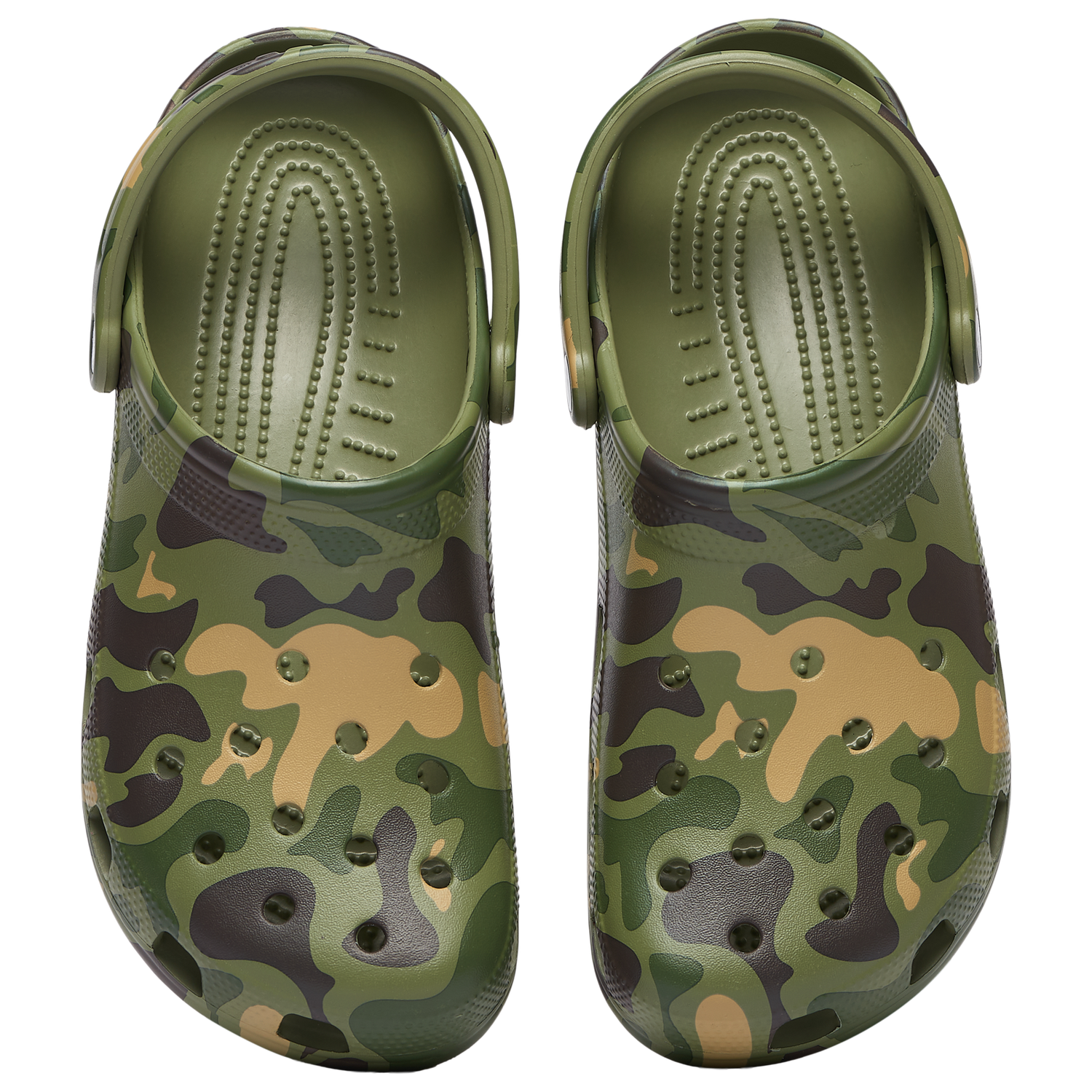 Crocs Classic Clogs Duck Camo - Men's - Cargo Green/Black/White