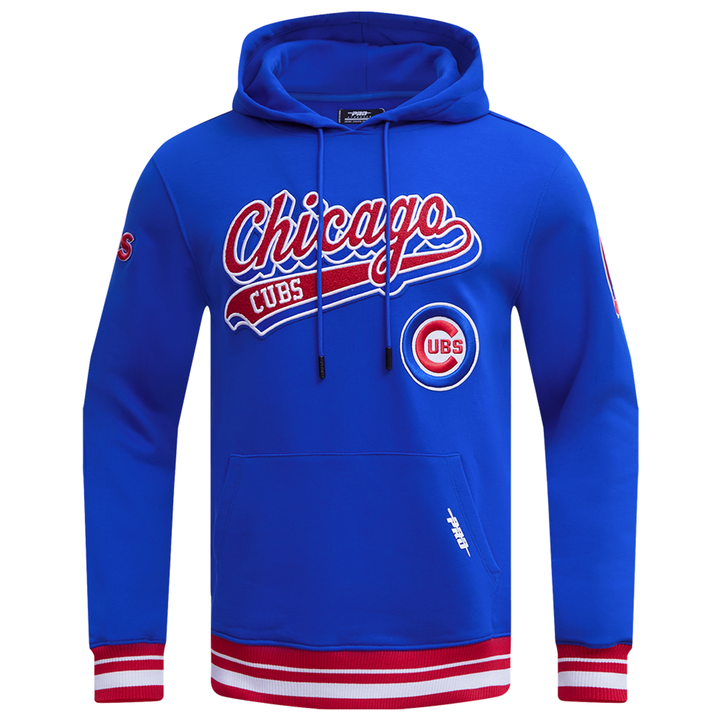 Pro Standard CUBS SCRIPT TAIL RIB FLC PO HOODIE - Men's - Royal Blue/Red
