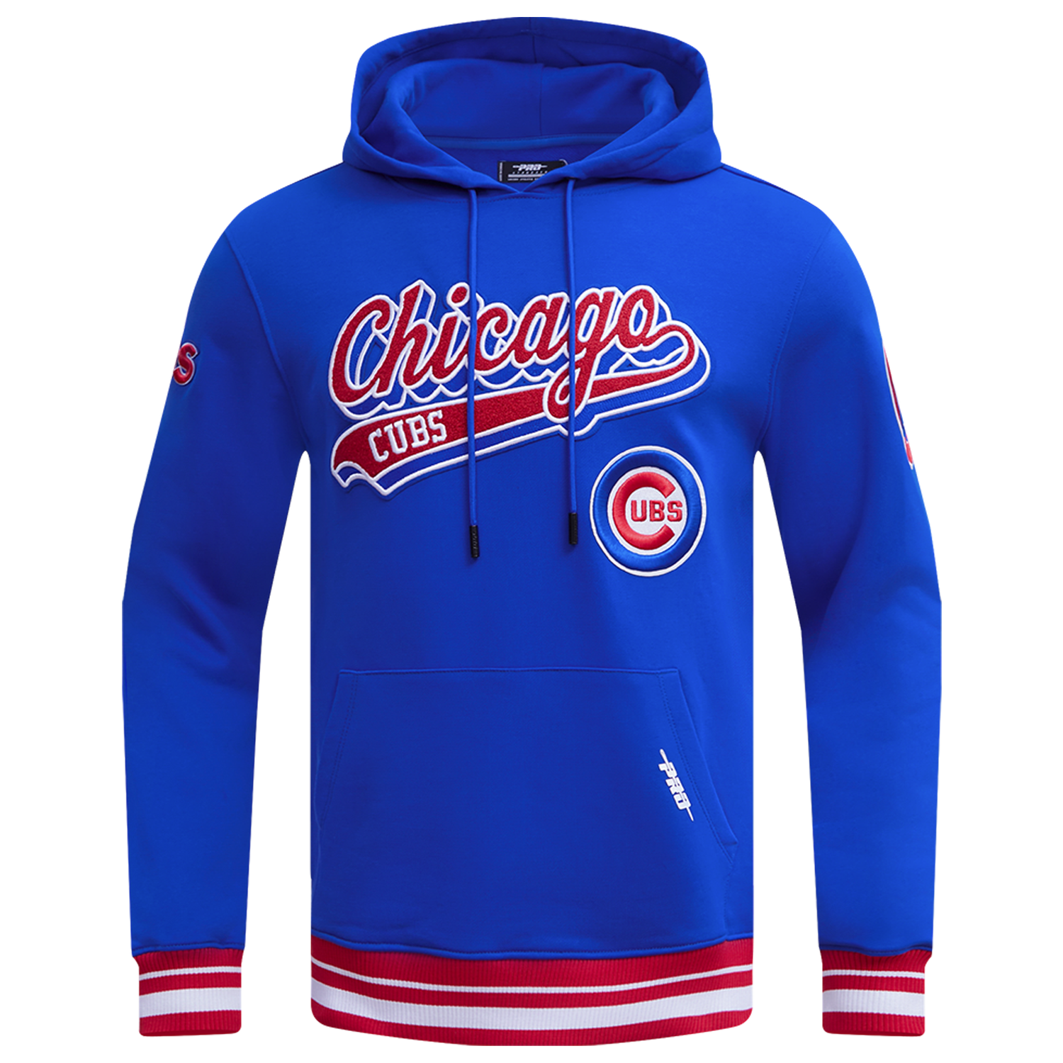 Pro Standard CUBS SCRIPT TAIL RIB FLC PO HOODIE - Men's - Royal Blue/Red