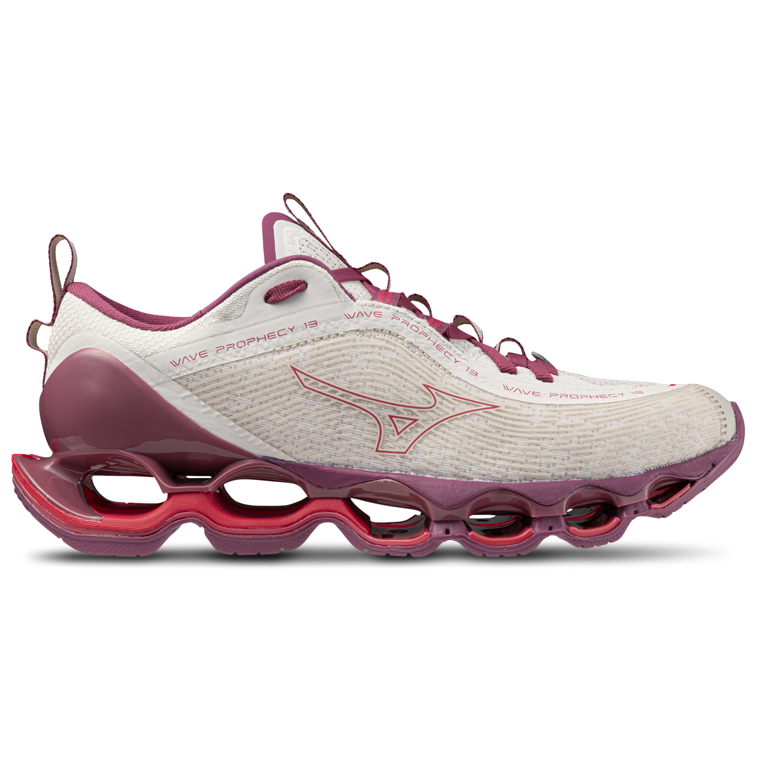 Mizuno Wave Prophecy 13  - Women's - White Sand/Azalea