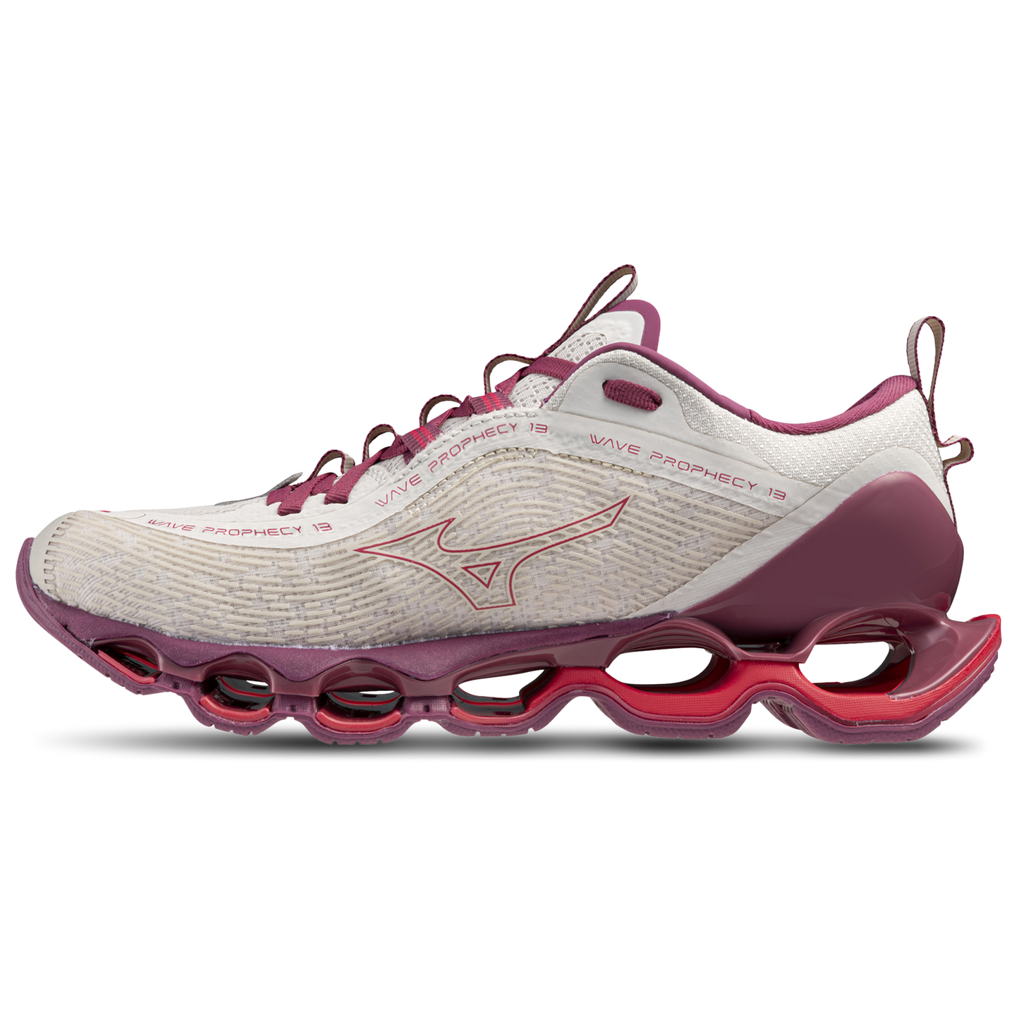 Mizuno Wave Prophecy 13  - Women's - White Sand/Azalea