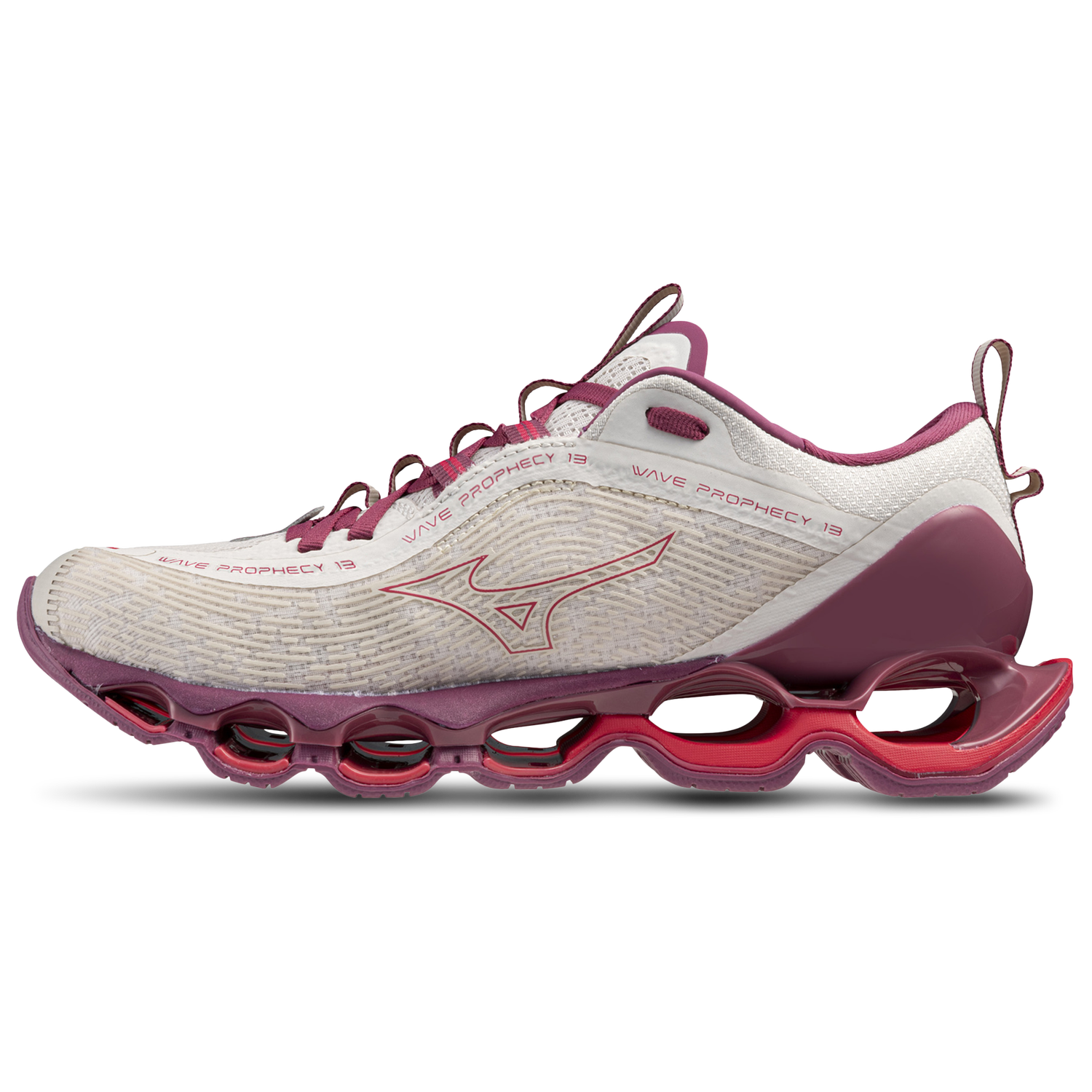 Mizuno Wave Prophecy 13  - Women's - White Sand/Azalea