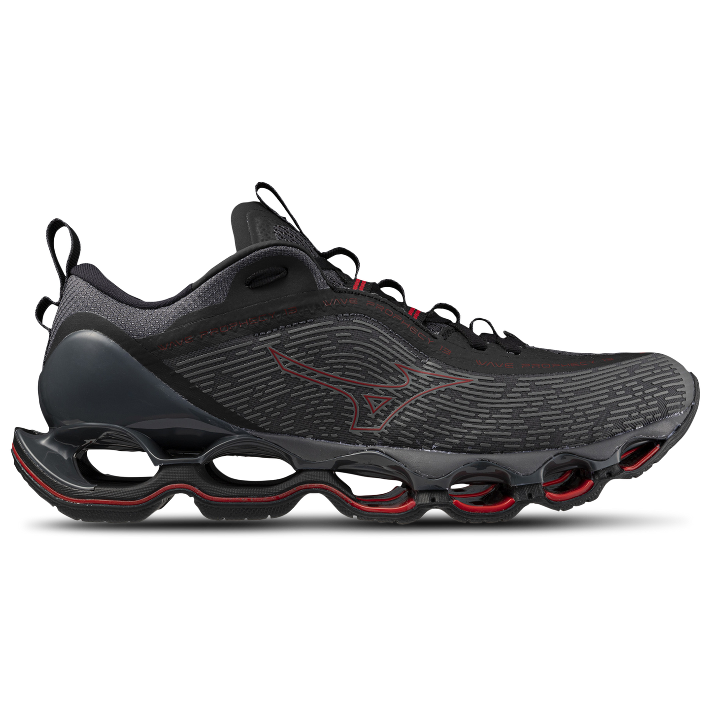 Mizuno Wave Prophecy 13  - Men's - Iron Gate/Chinese Red