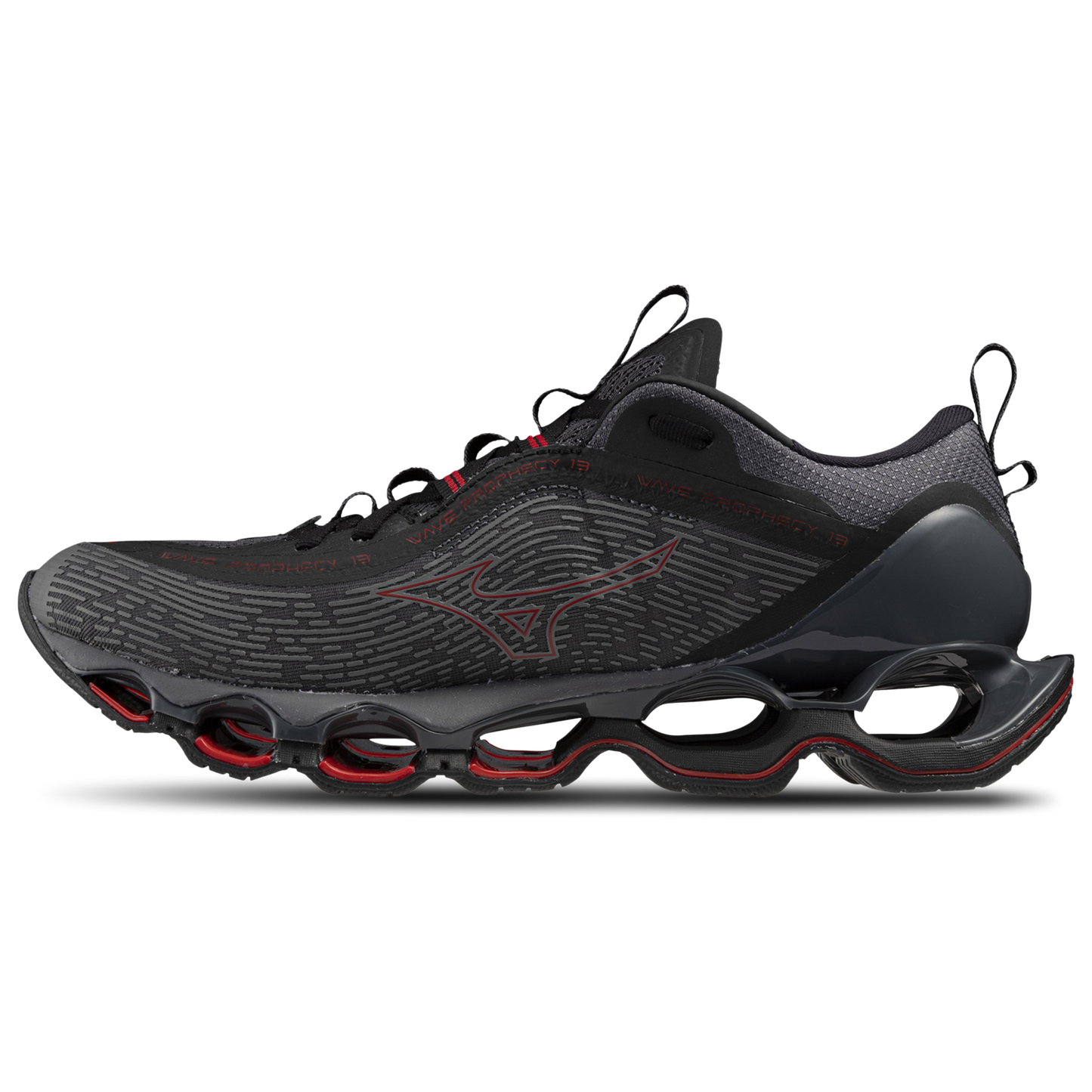 Mizuno Wave Prophecy 13  - Men's - Iron Gate/Chinese Red