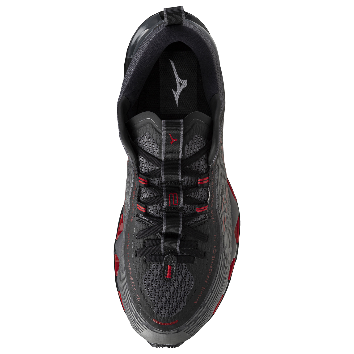 Mizuno Wave Prophecy 13  - Men's - Iron Gate/Chinese Red