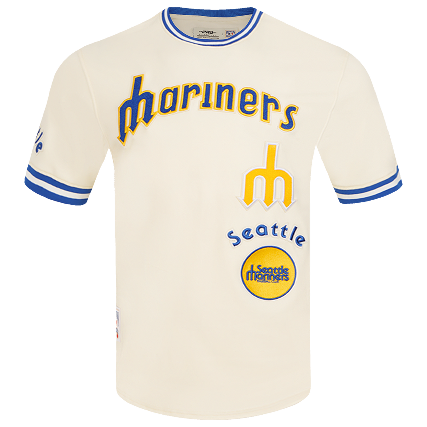 Pro Standard MARINERS RETRO CLASSIC DK TEE V2 - Men's - Eggshell/Royal Blue