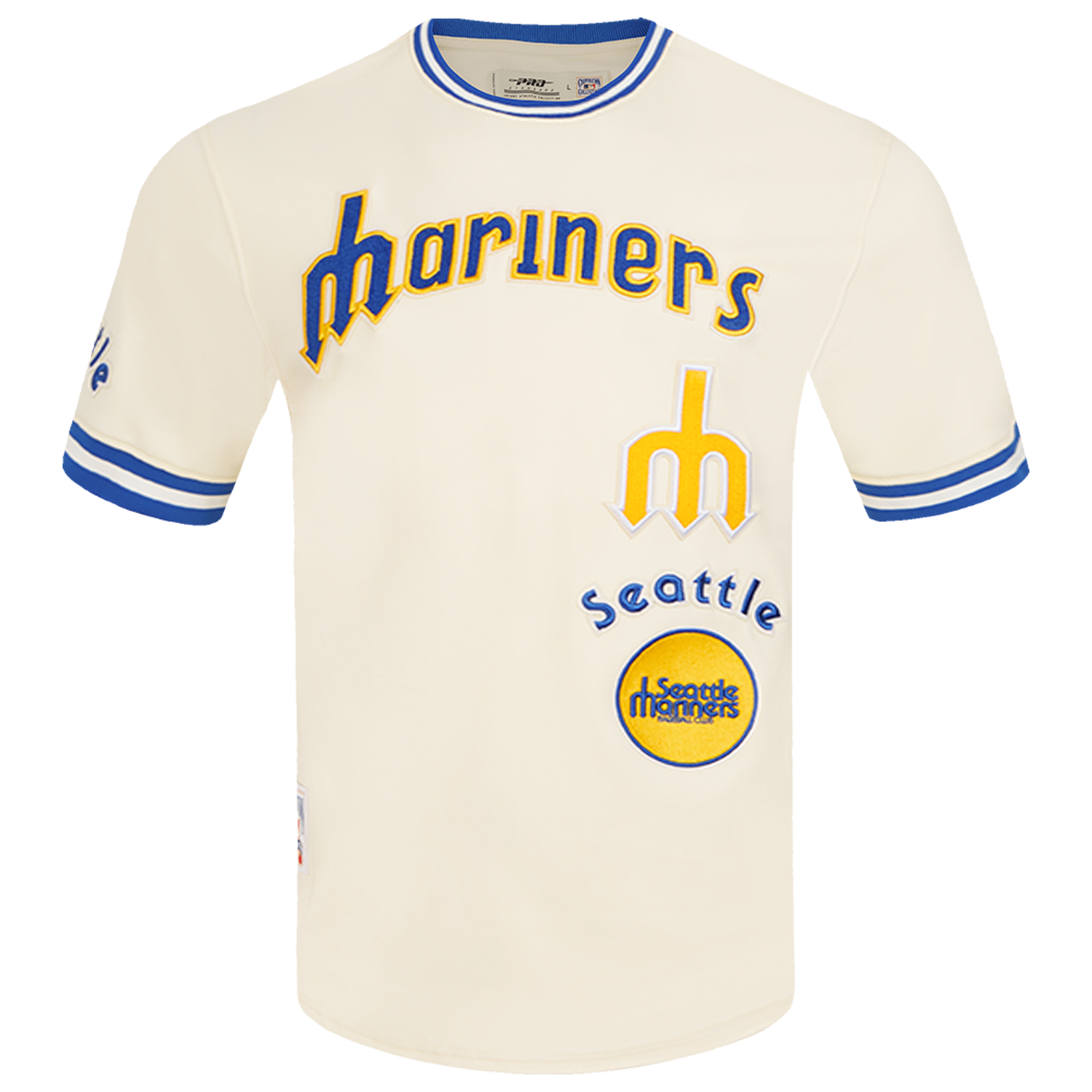 Pro Standard MARINERS RETRO CLASSIC DK TEE V2 - Men's - Eggshell/Royal Blue