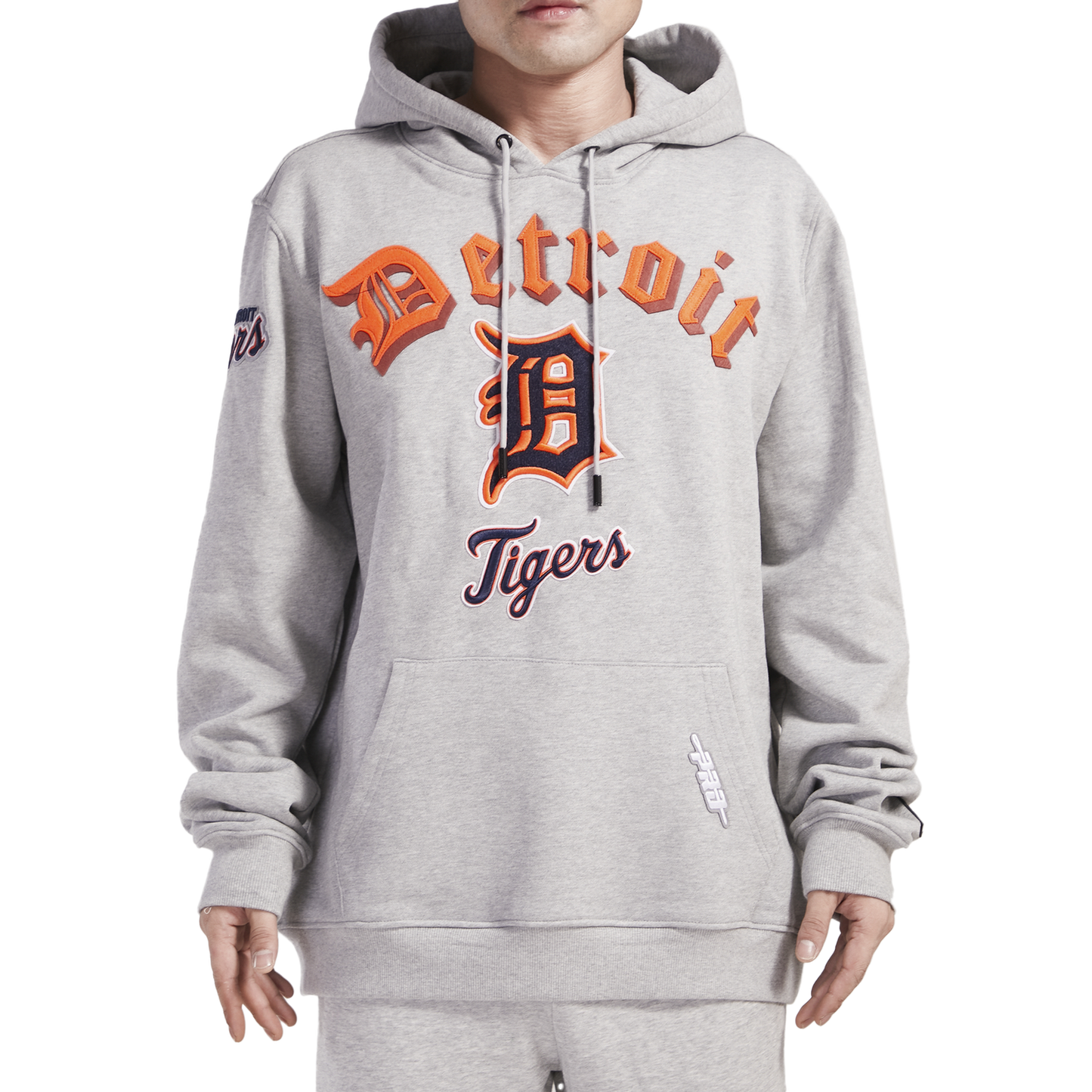 Pro Standard TIGERS OLD ENGLISH FLC PO HOODIE - Men's - Heather Grey