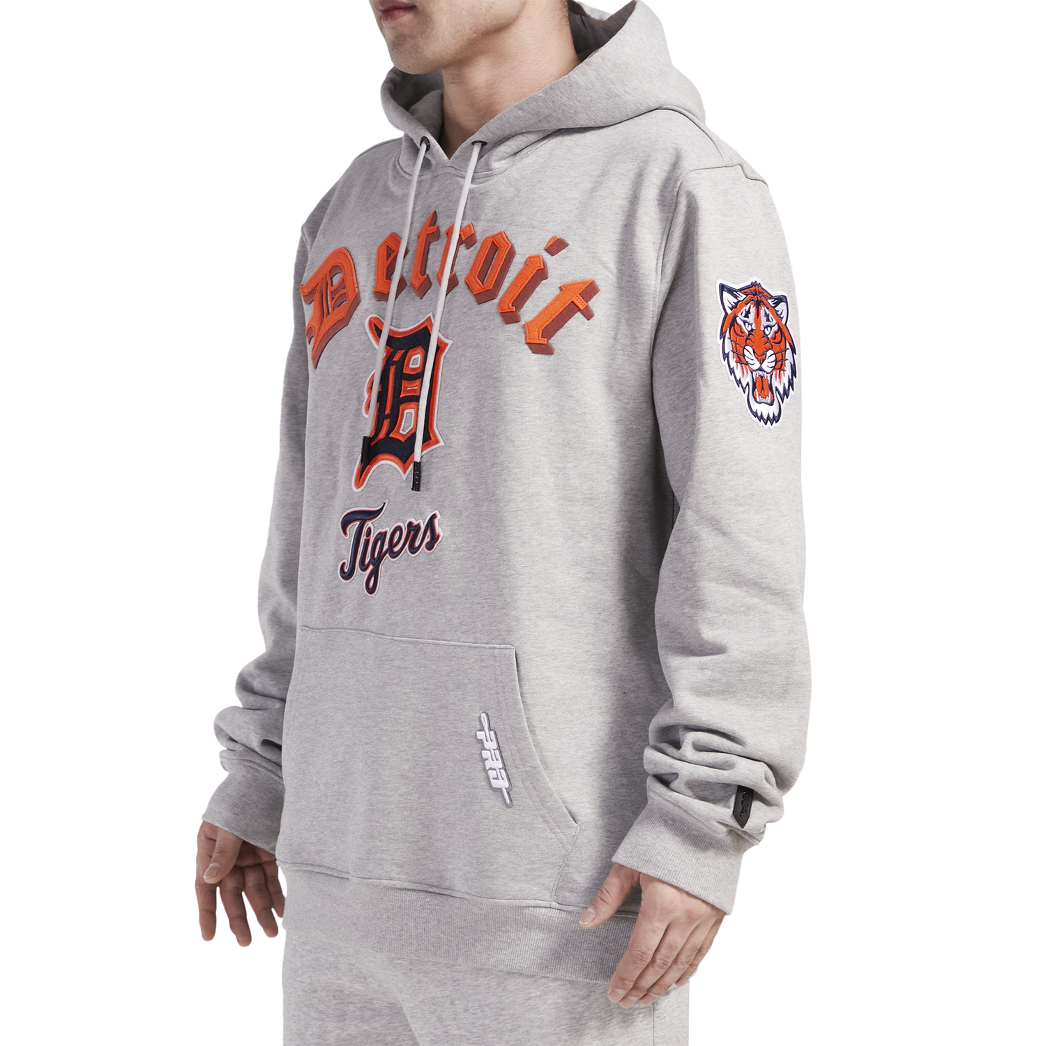 Pro Standard TIGERS OLD ENGLISH FLC PO HOODIE - Men's - Heather Grey