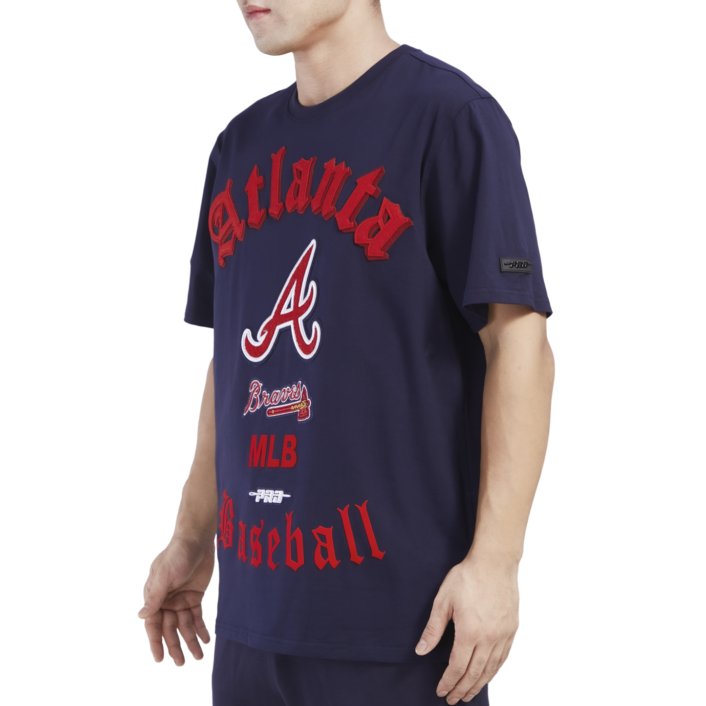 Pro Standard BRAVES OLD ENGLISH SJ TEE - Men's - Midnight Navy