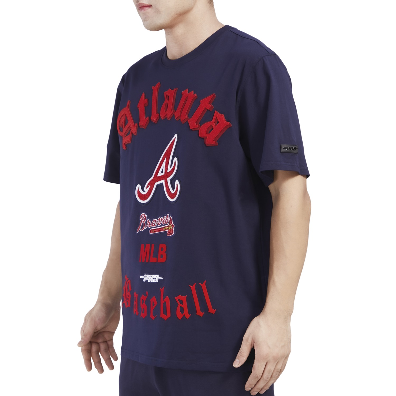 Pro Standard BRAVES OLD ENGLISH SJ TEE - Men's - Midnight Navy