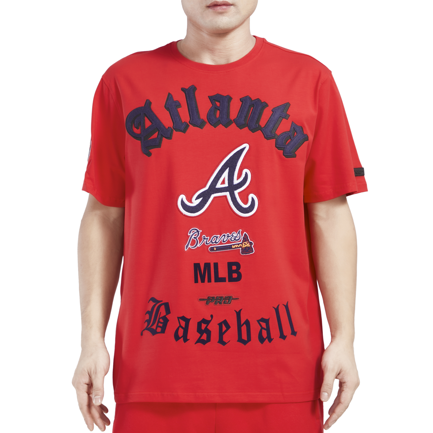Pro Standard BRAVES OLD ENGLISH SJ TEE - Men's - Red