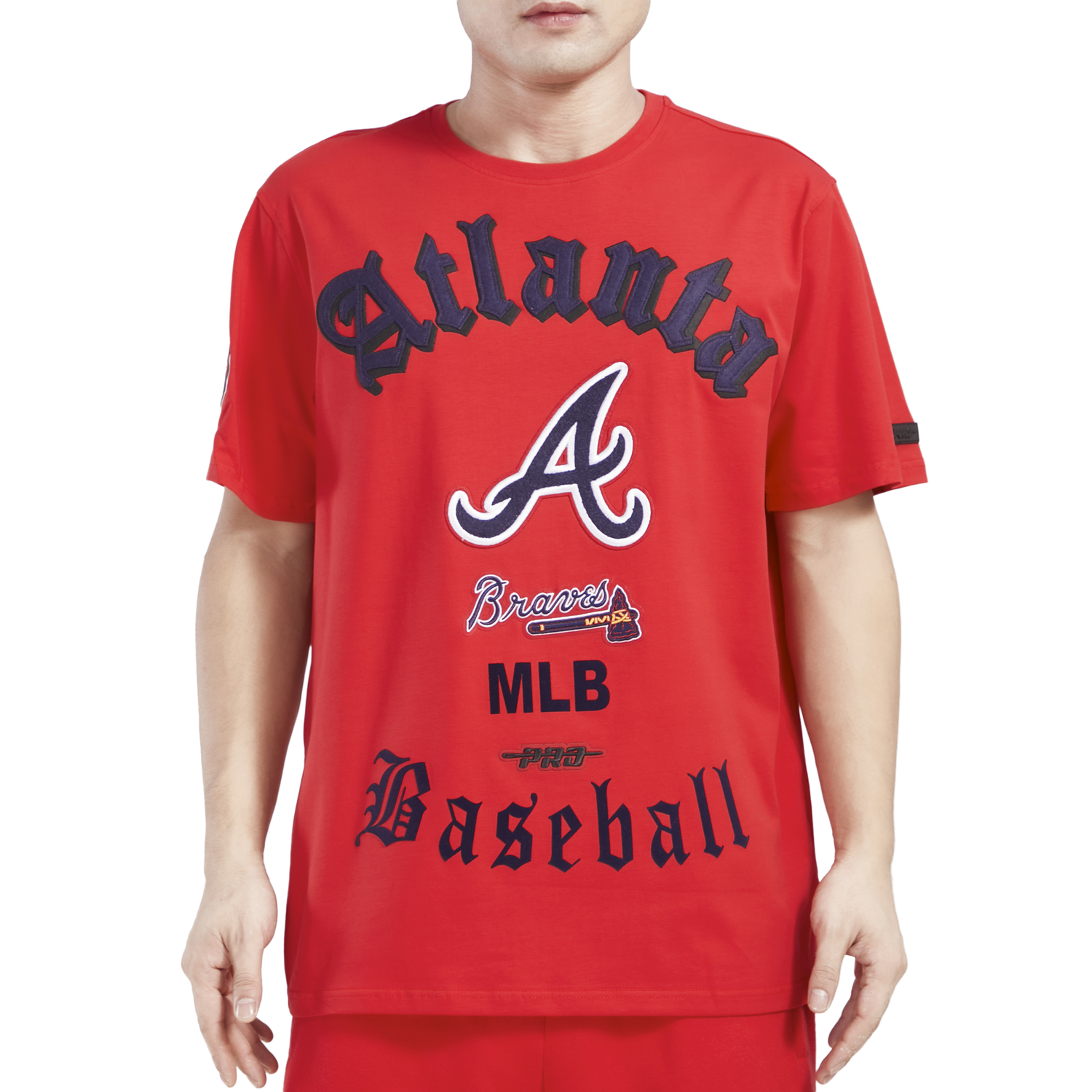 Pro Standard BRAVES OLD ENGLISH SJ TEE - Men's - Red