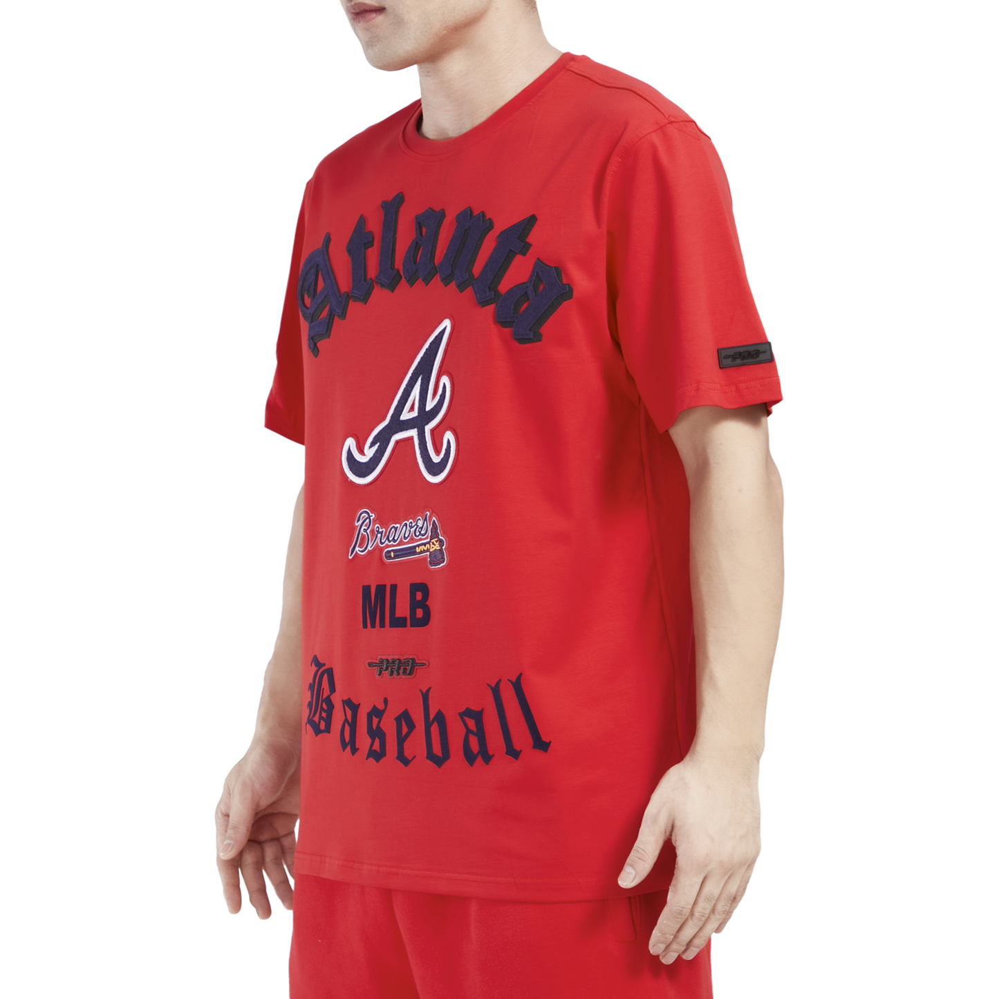 Pro Standard BRAVES OLD ENGLISH SJ TEE - Men's - Red