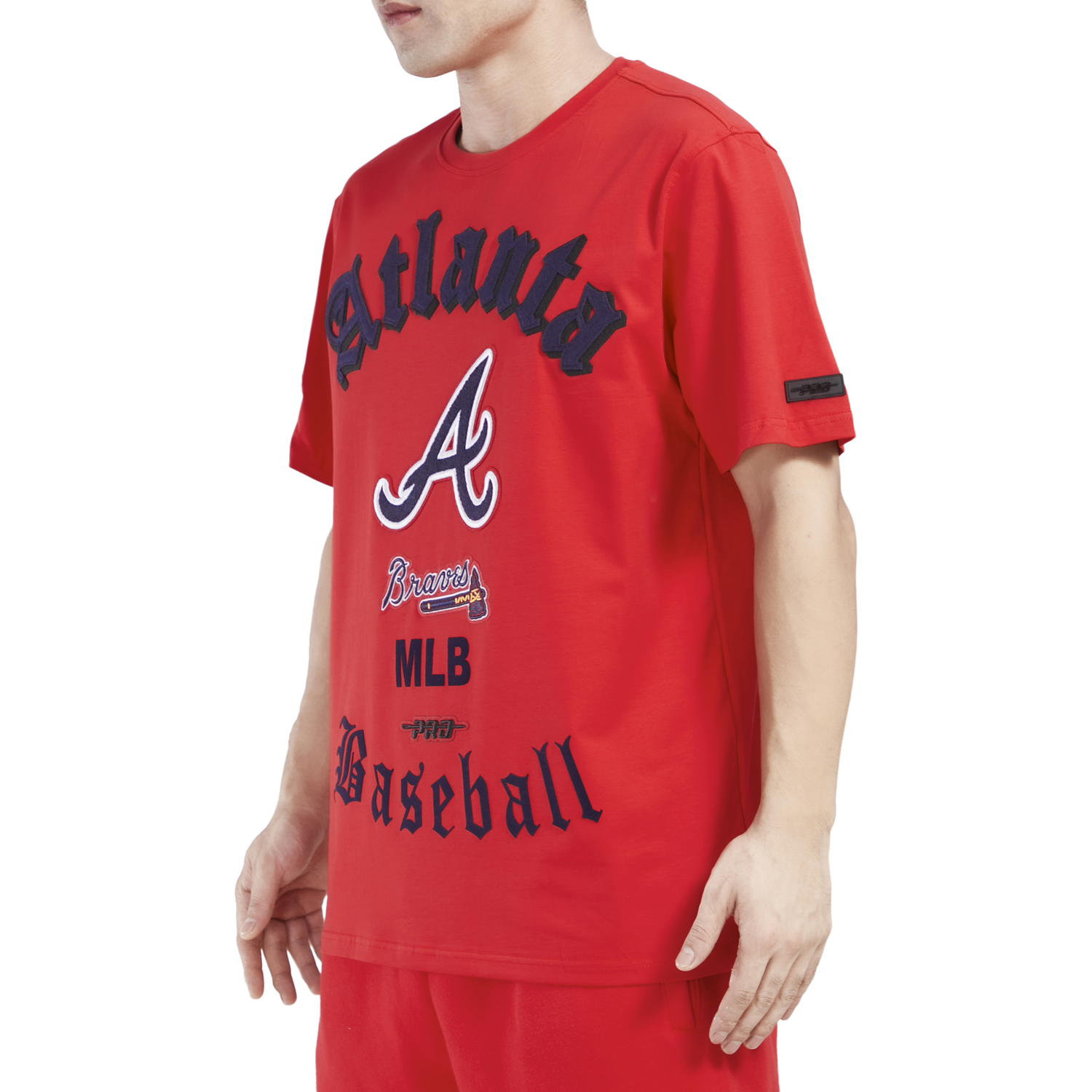 Pro Standard BRAVES OLD ENGLISH SJ TEE - Men's - Red