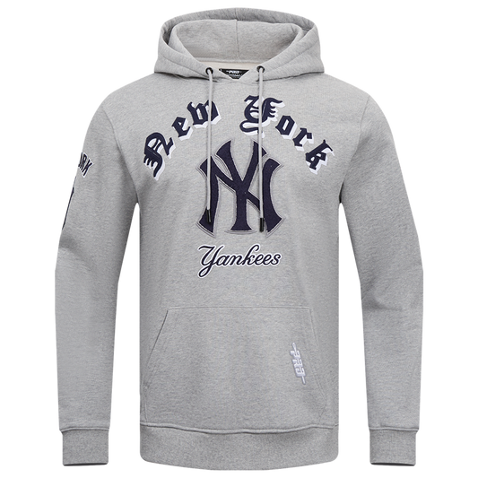 Pro Standard YANKEES OLD ENGLISH FLC PO HOODIE - Men's - Heather Grey
