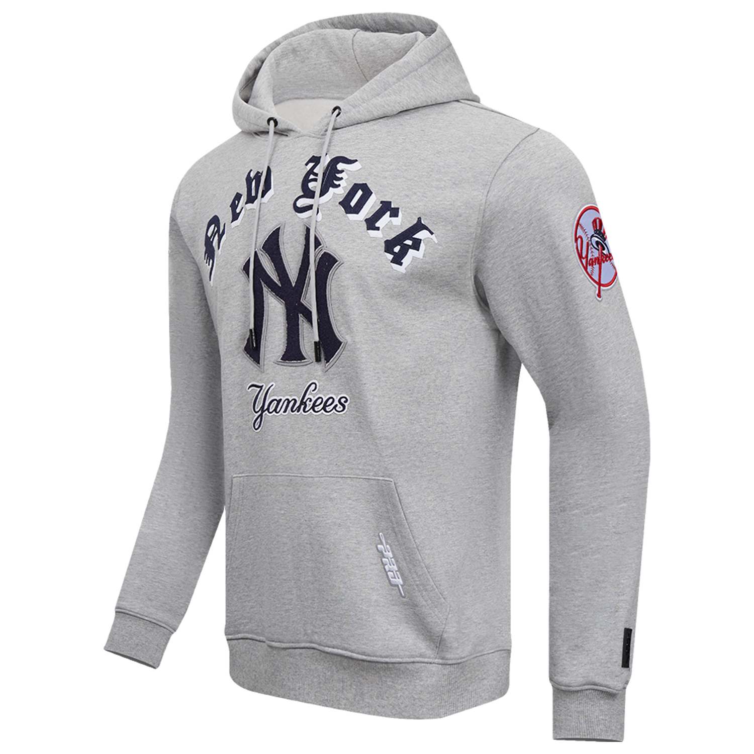 Pro Standard YANKEES OLD ENGLISH FLC PO HOODIE - Men's - Heather Grey