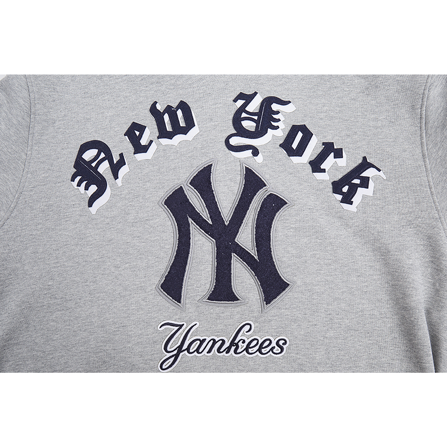 Pro Standard YANKEES OLD ENGLISH FLC PO HOODIE - Men's - Heather Grey