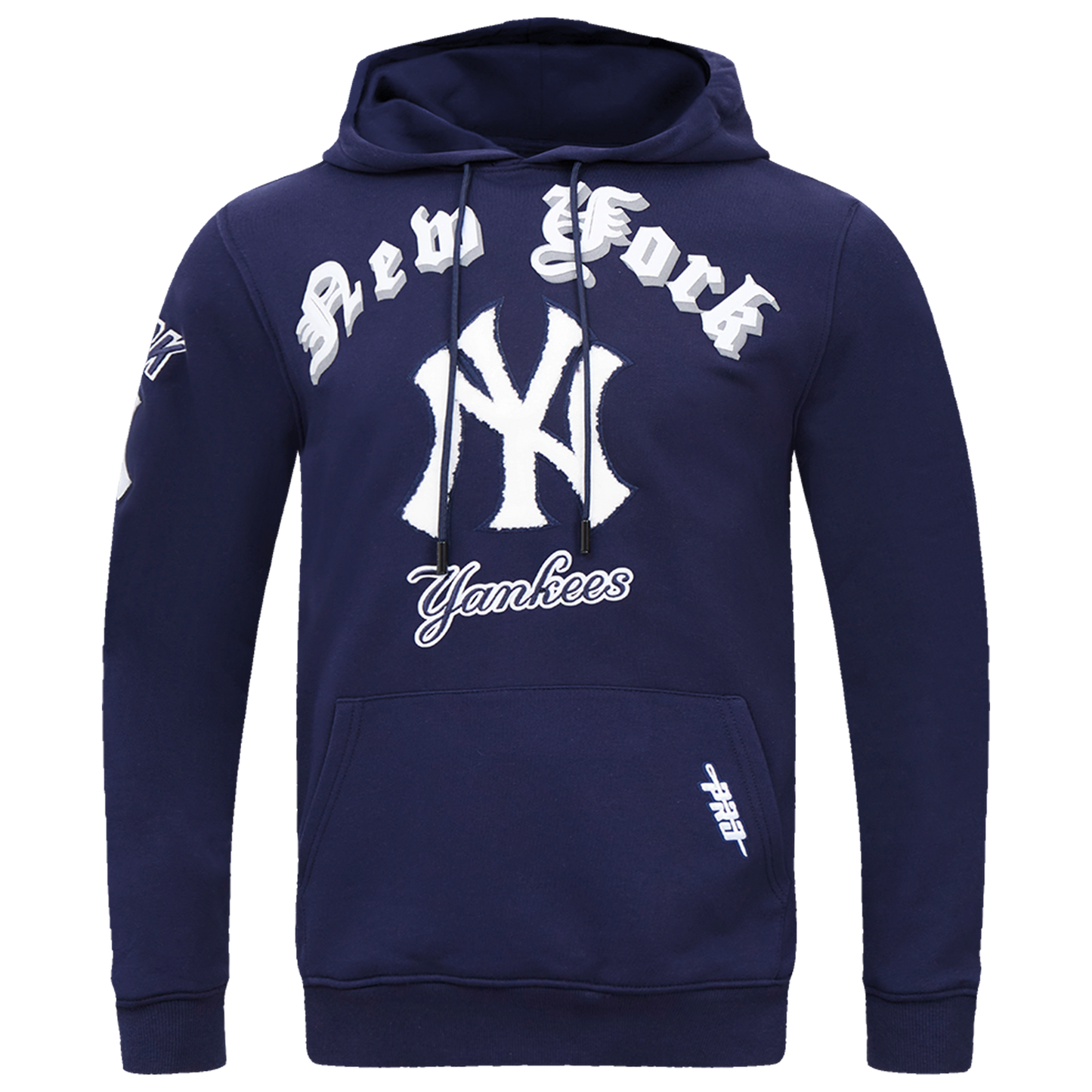 Pro Standard YANKEES OLD ENGLISH FLC PO HOODIE - Men's - Midnight Navy