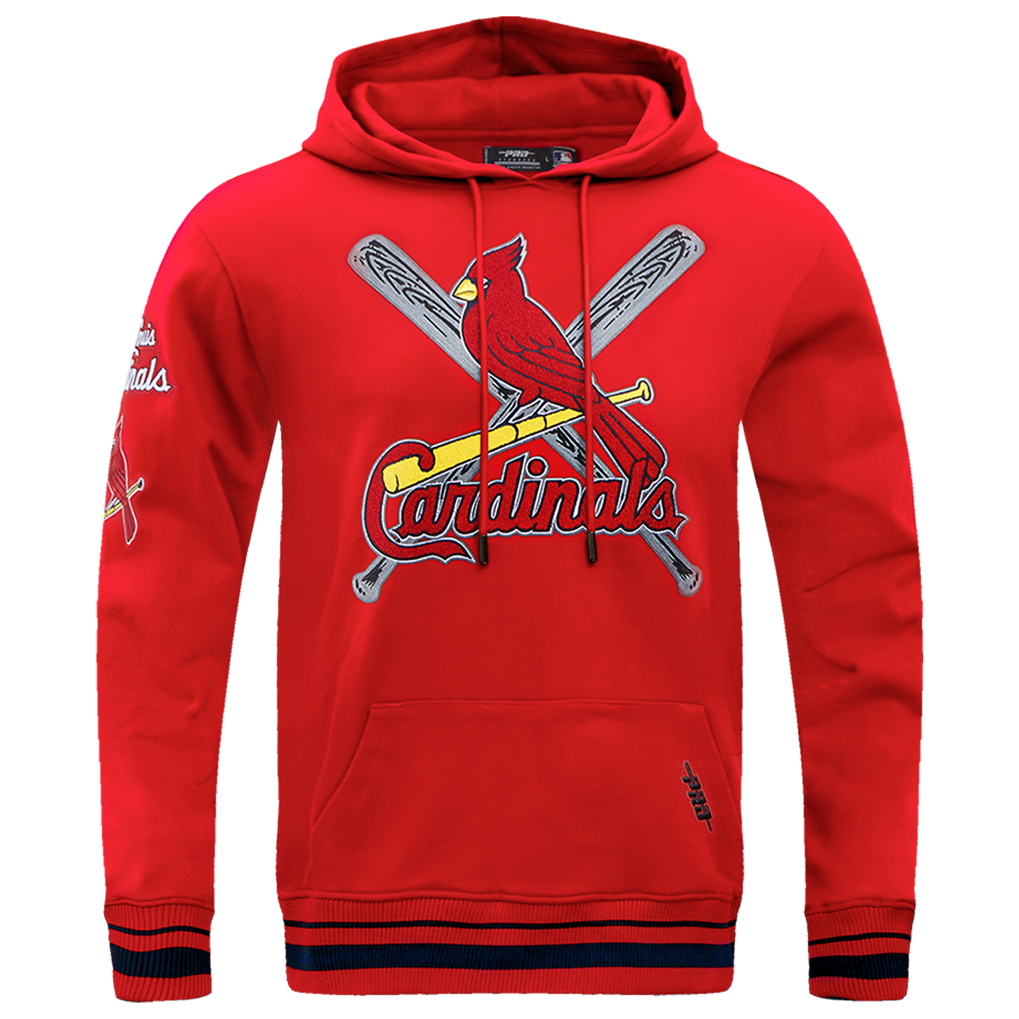Pro Standard CARDINALS MASH UP M RIB FLC PO HOODIE - Men's - Red/Red/Midnight Navy