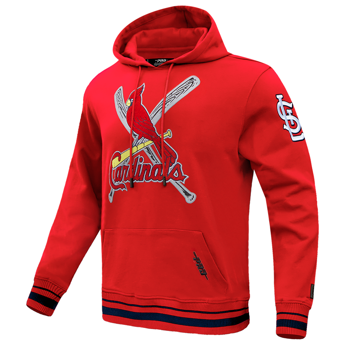 Pro Standard CARDINALS MASH UP M RIB FLC PO HOODIE - Men's - Red/Red/Midnight Navy