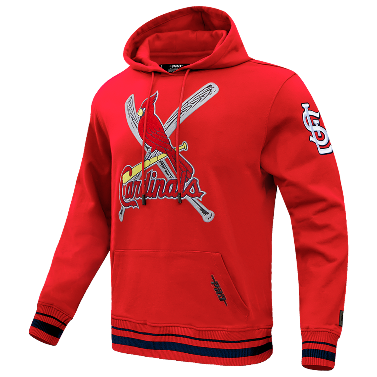 Pro Standard CARDINALS MASH UP M RIB FLC PO HOODIE - Men's - Red/Red/Midnight Navy